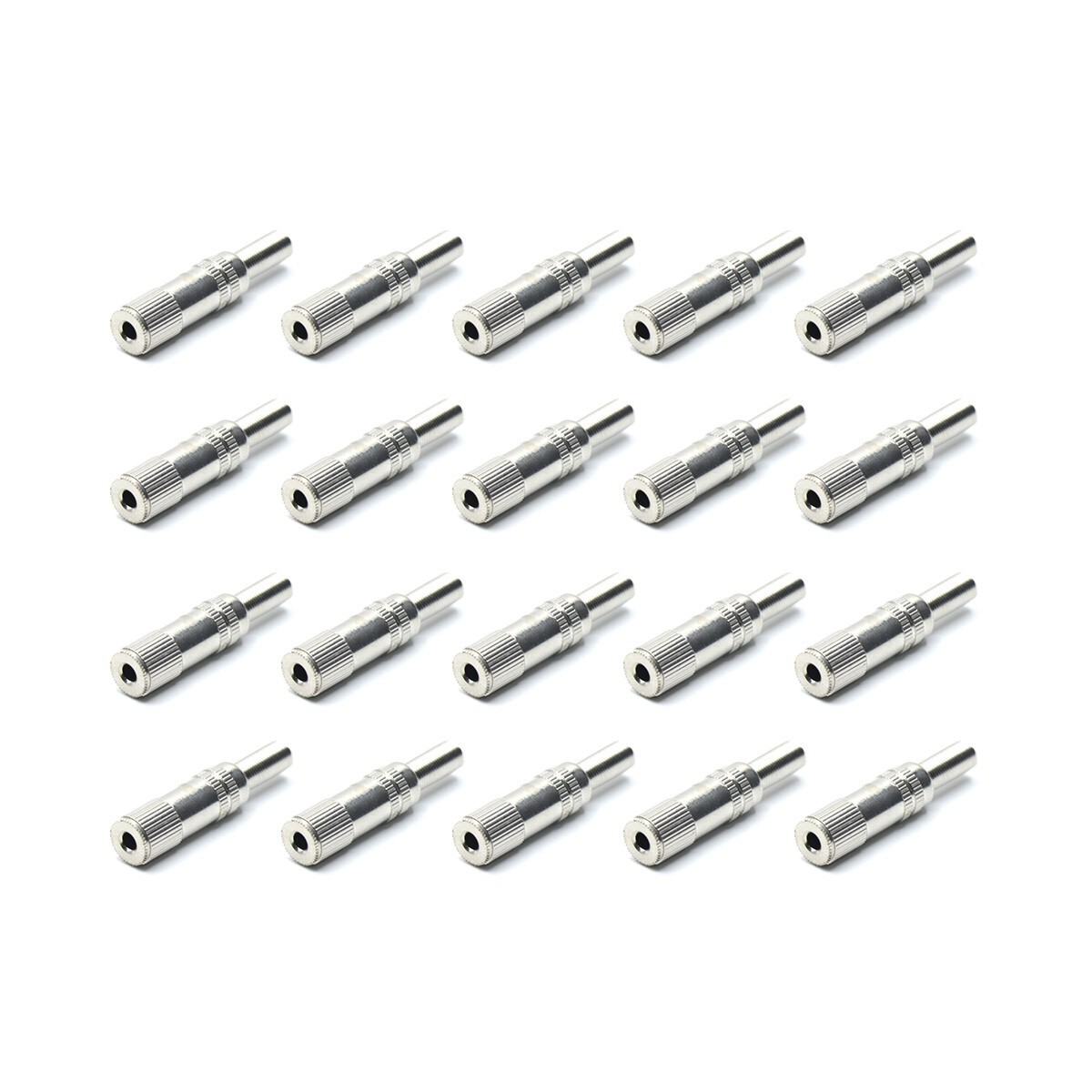 20 Pcs 3.5mm 1/8" Mono Female Audio TR Plated Jack Plug Adapter Connector