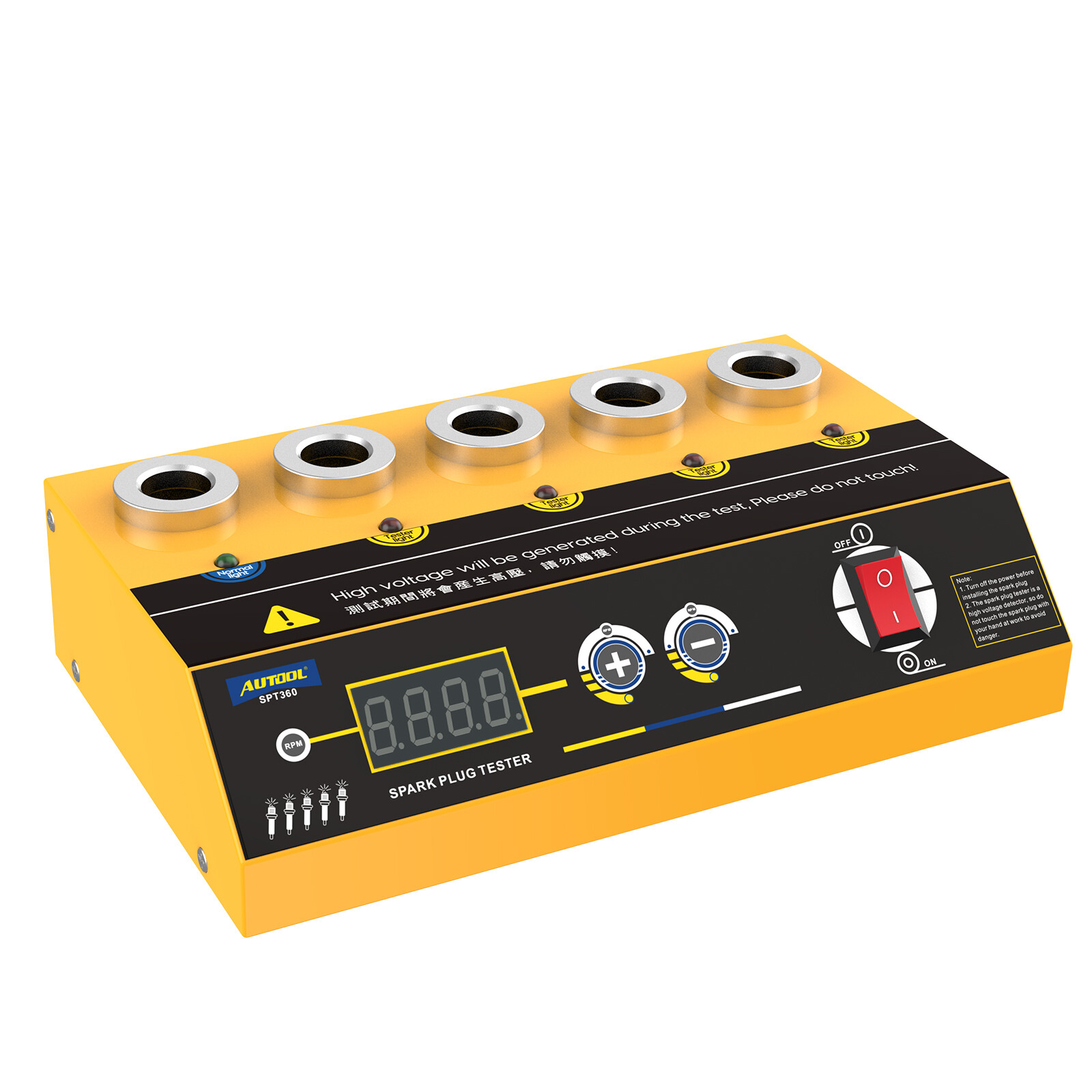 Car Spark Plug Tester 5 Holes Automotive Engine Ignition Plug Detector Analyzer