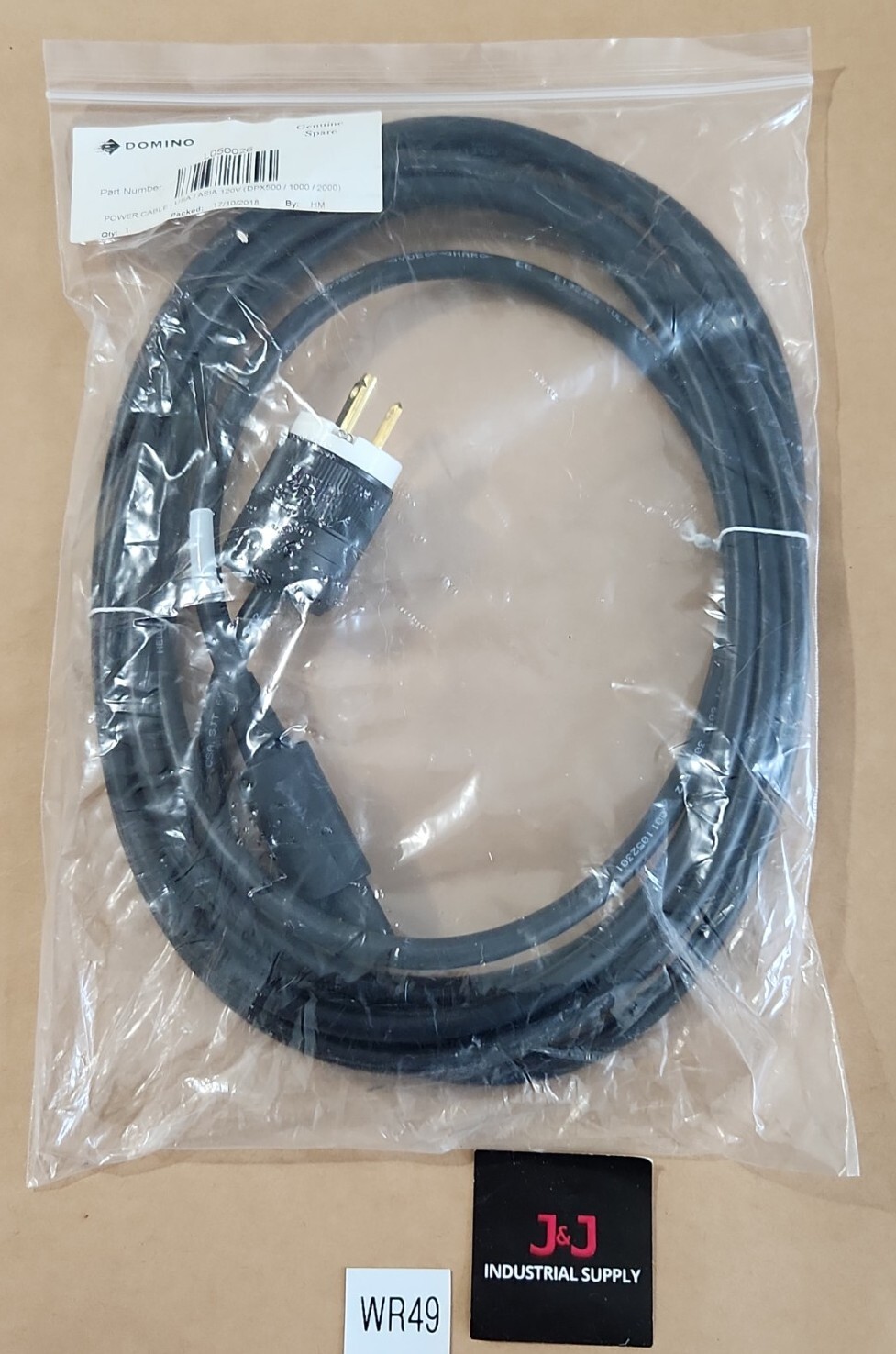 *NEW* Domino L050026 Power Cable USA/ASIA 120V (DPX500/1000/2000) + Warranty!