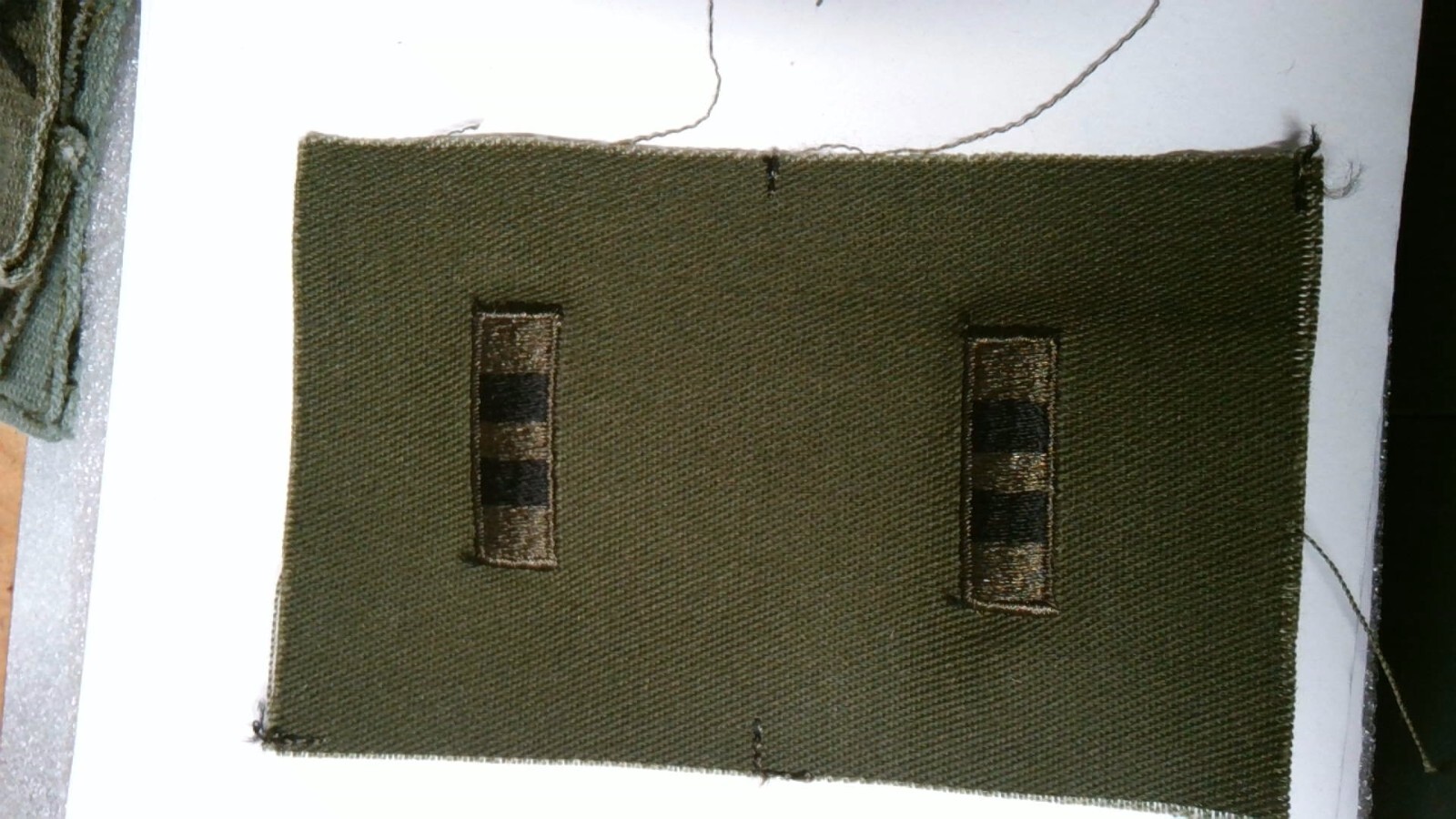 MILITARY PATCH SET OF 2 OLDER OD GREEN US ARMY CHIEF WARRANT OFFICER TWO CW2