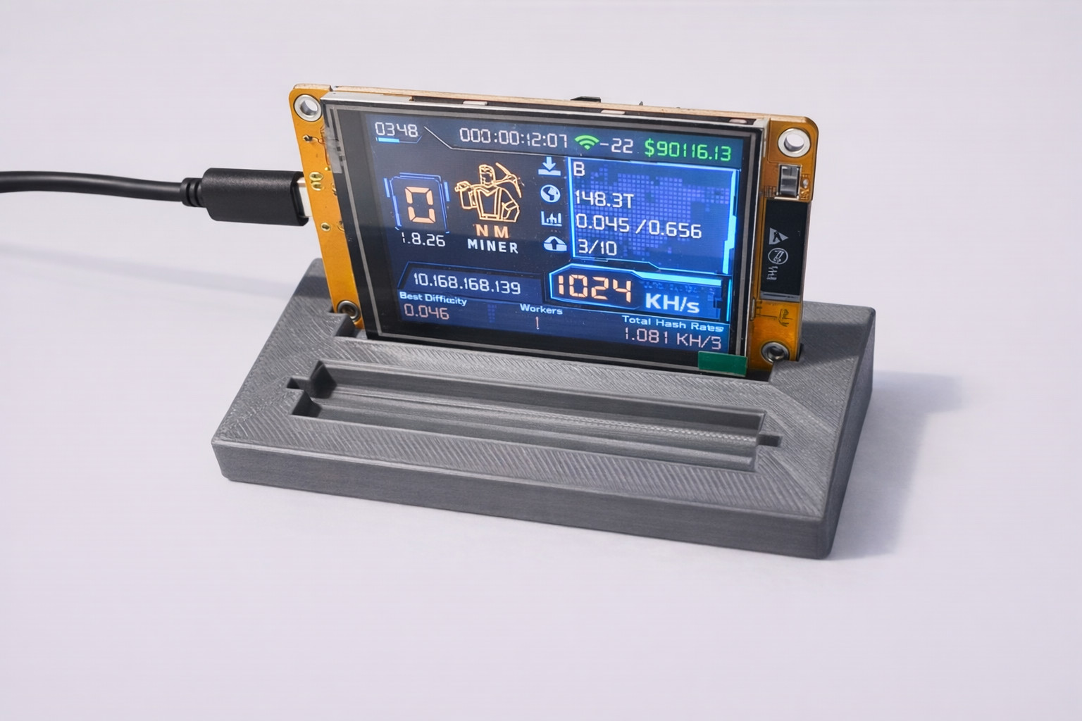 2 Slot STAND | NerdMiner V2 | CYD ESP32-2432S028R 2.8" | Bitcoin Display Holder
