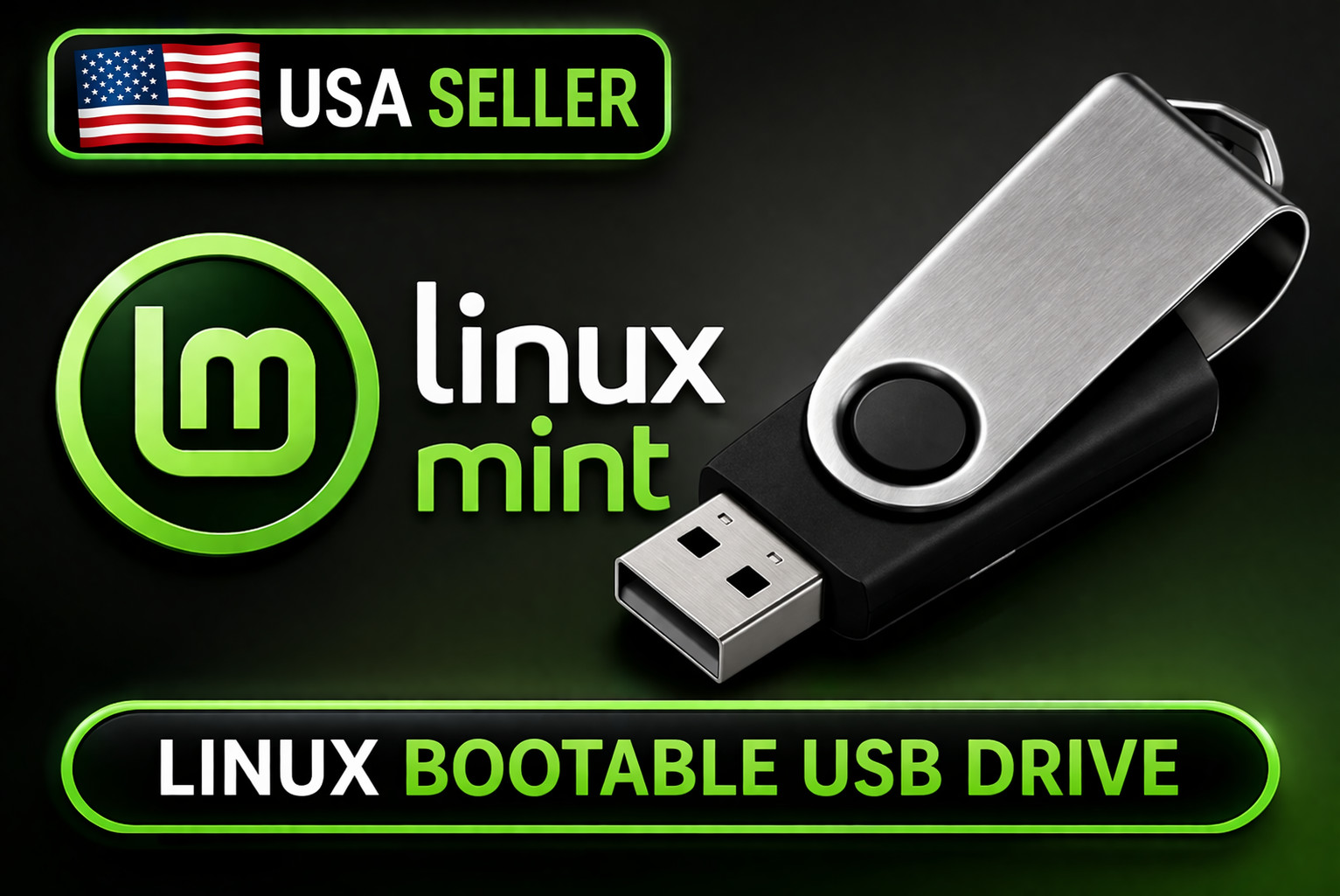 Linux Mint 22.3 Bootable USB 64bit Cinnamon MATE Xfce Live Install Drive NEWEST