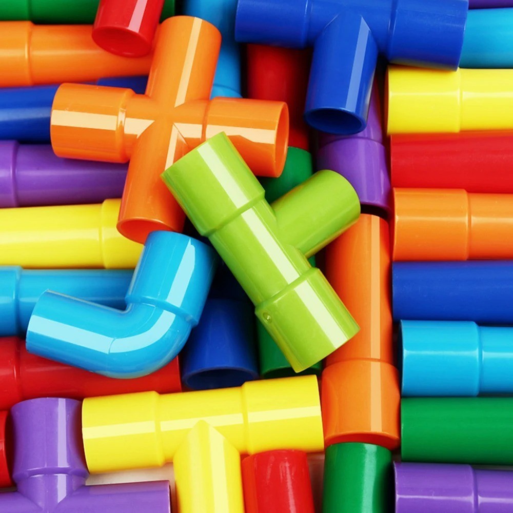 Children's DIY Water Pipe Building, Blocks Toy | Large Educational, Assembly Set