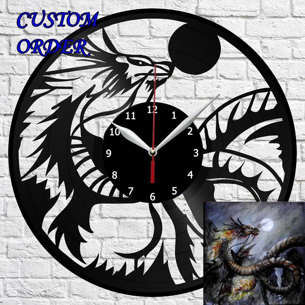 LED Clock Peter Pan Vinyl Record Wall Clock Led Light Wall Clock 2428