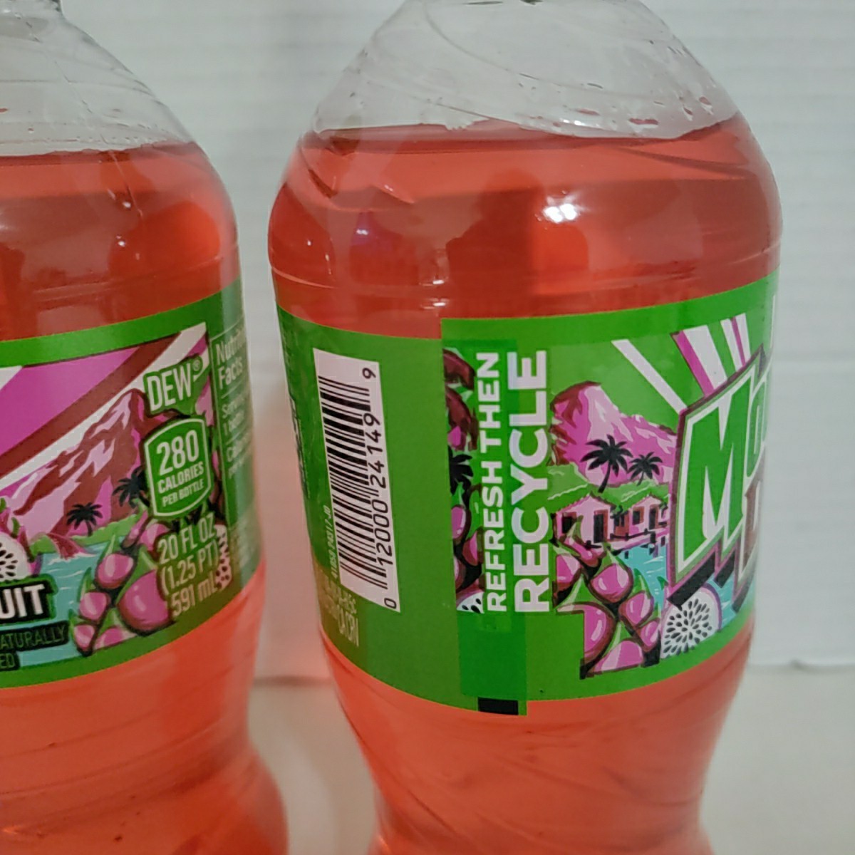 2026 Mountain Dew Dragon Fruit (2) 20 oz. Bottles Mtn Dew