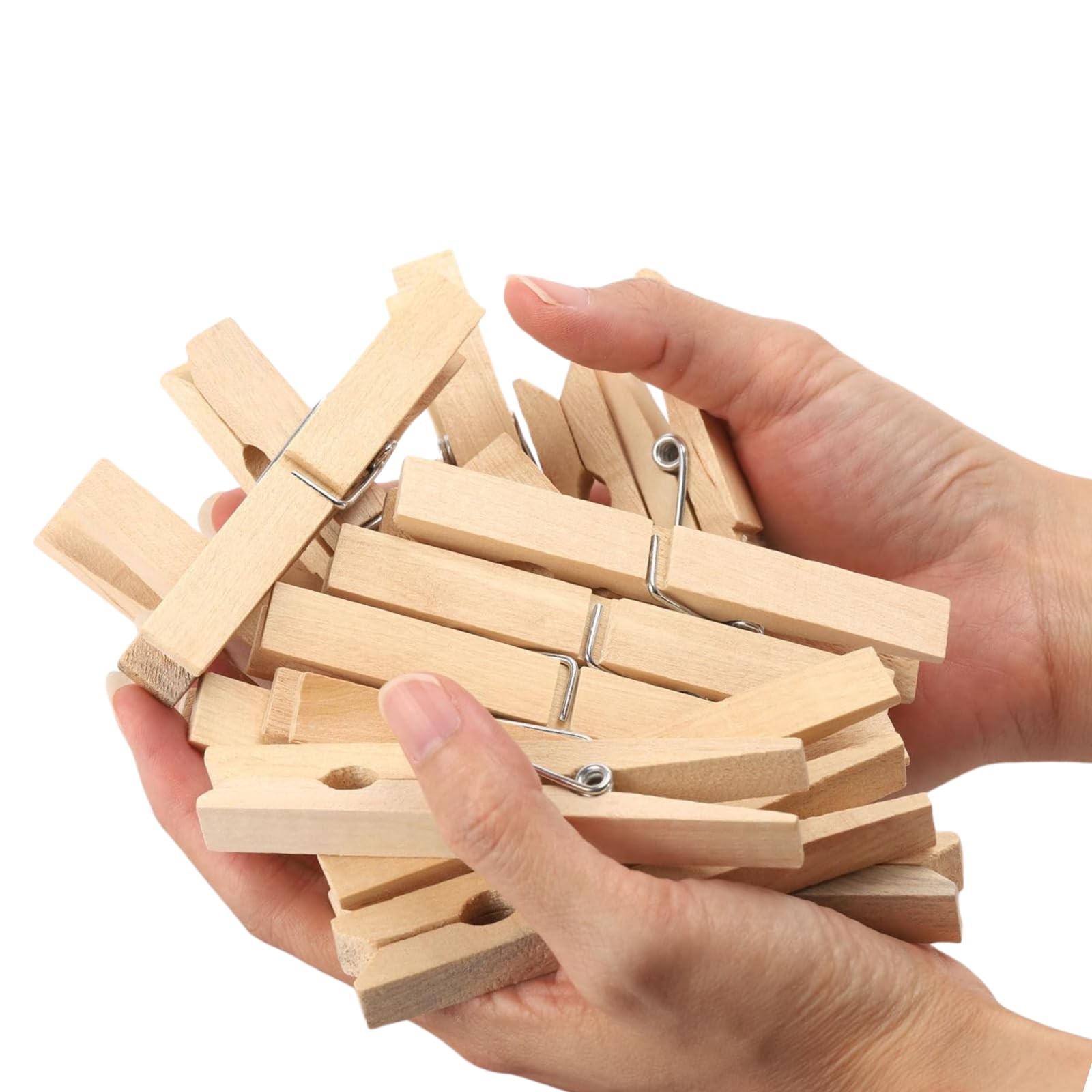 Pinzas de ropa de madera, ropa de madera de abedul natural, agarre fuerte