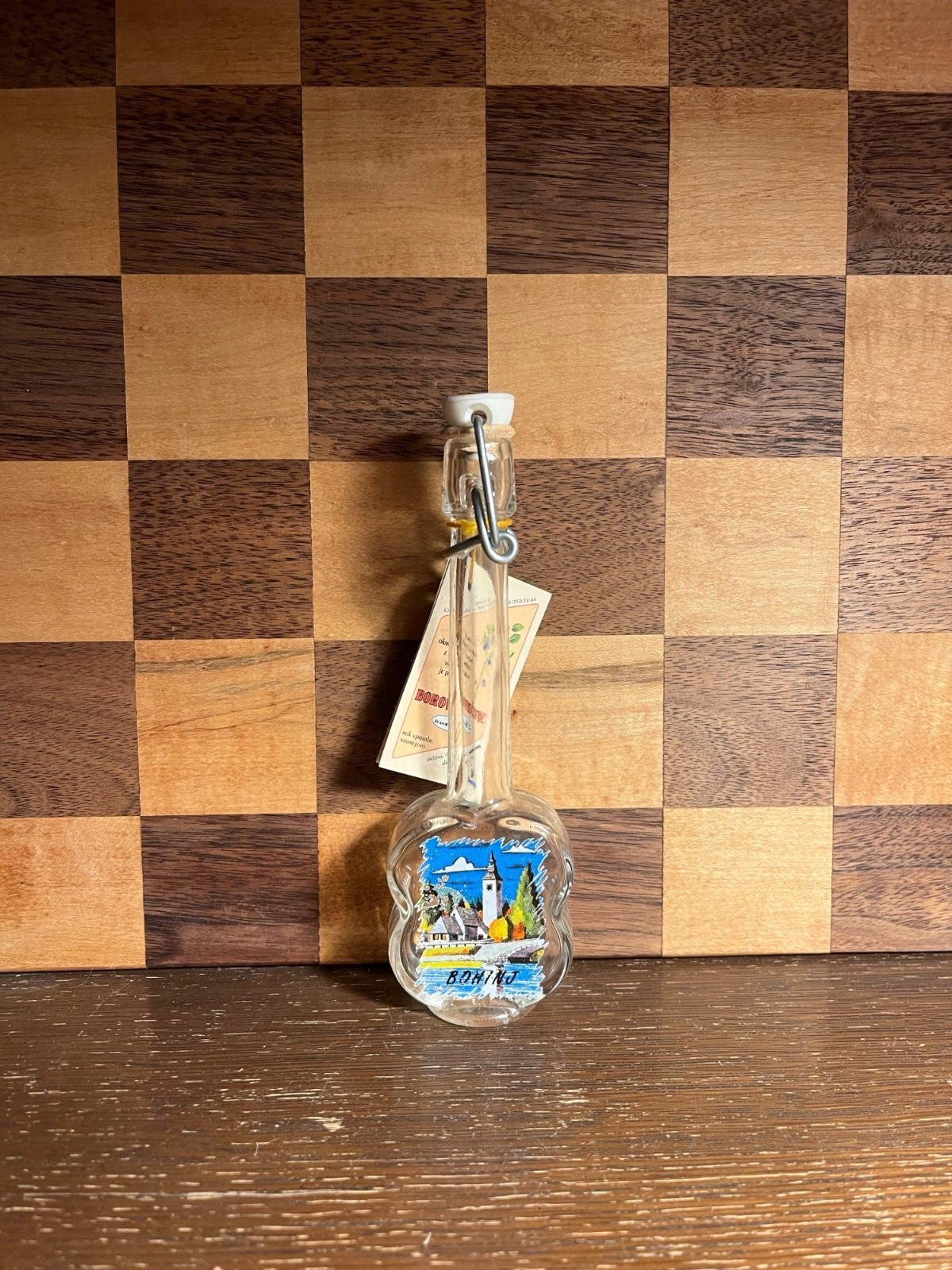 Bohinj Slovenia Painted Liquor Bottle