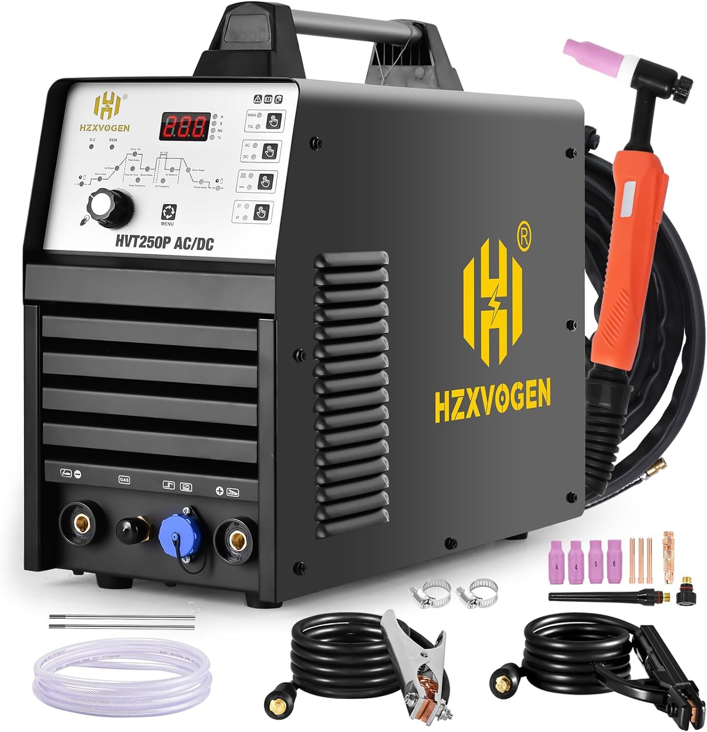 110V&220V Aluminum Tig Welders with Pulse AC/DC 200A Digital Inverter Tig/Stick