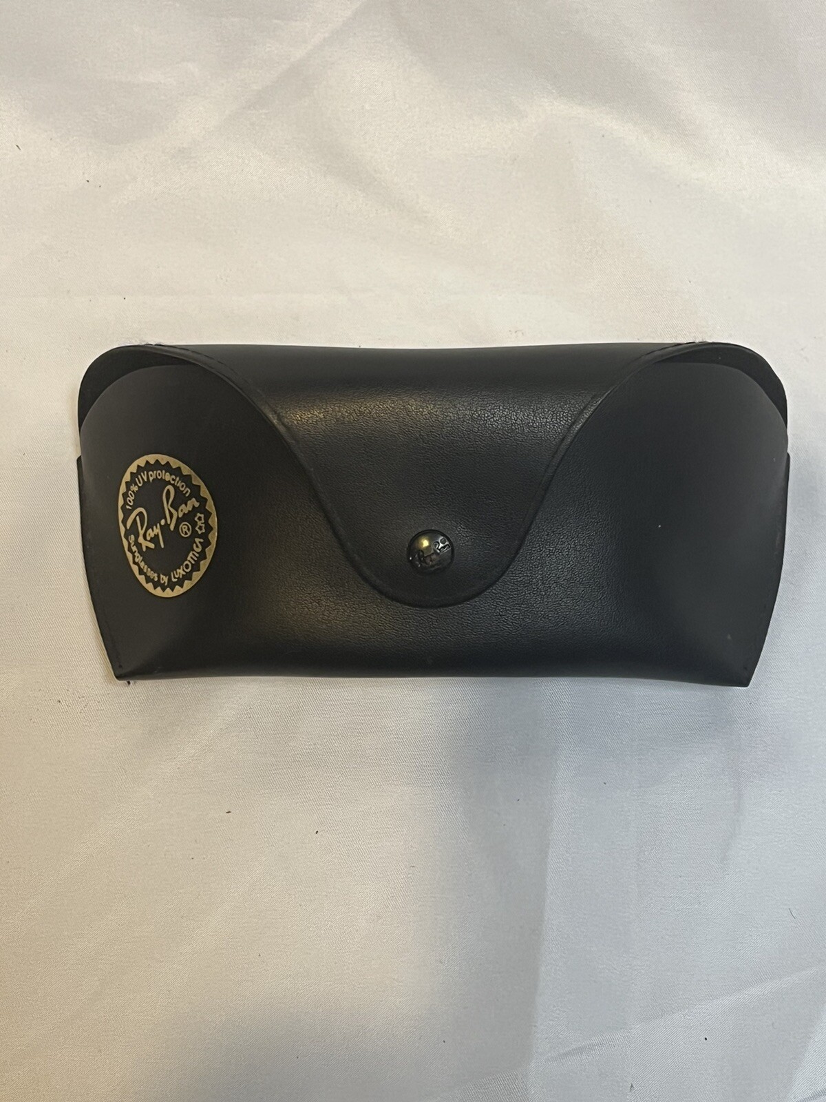 Ray Ban Sunglass Case Vintage Smooth Black Leather