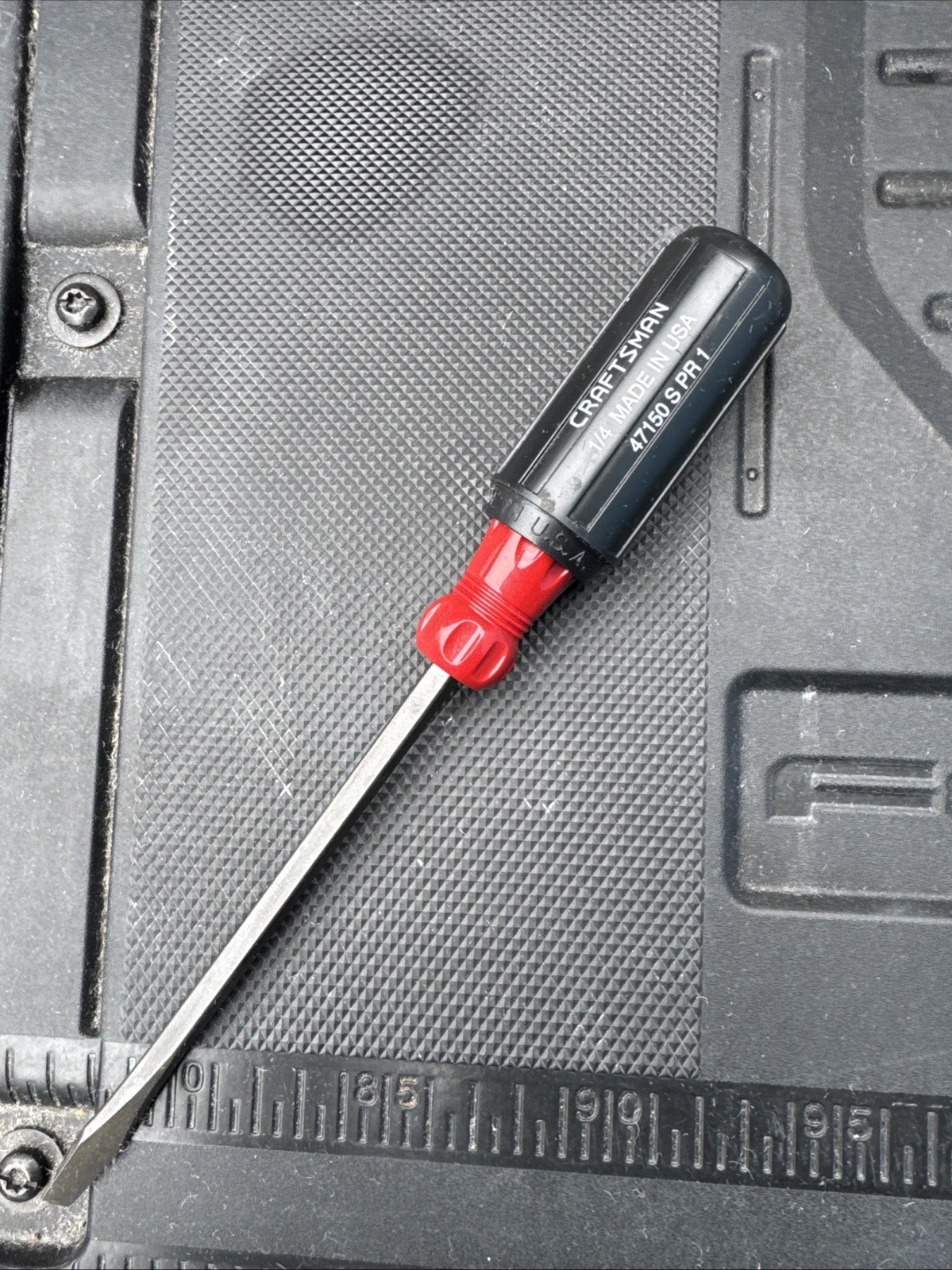 Sears Craftsman USA Rare Pratt Read Screwdriver Black Blade 47150 Red Handle
