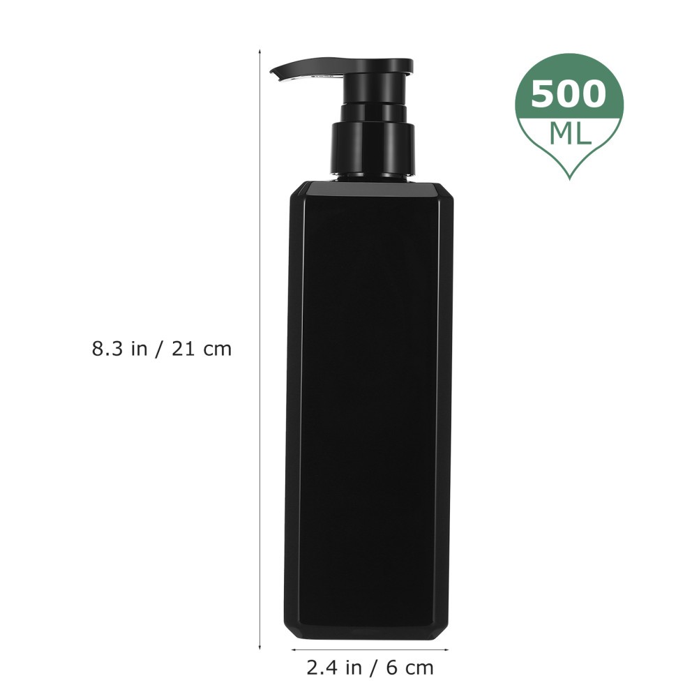 2 Pcs Shampoo Conditioner Dispenser Bottles Empty Refillable 500 ml