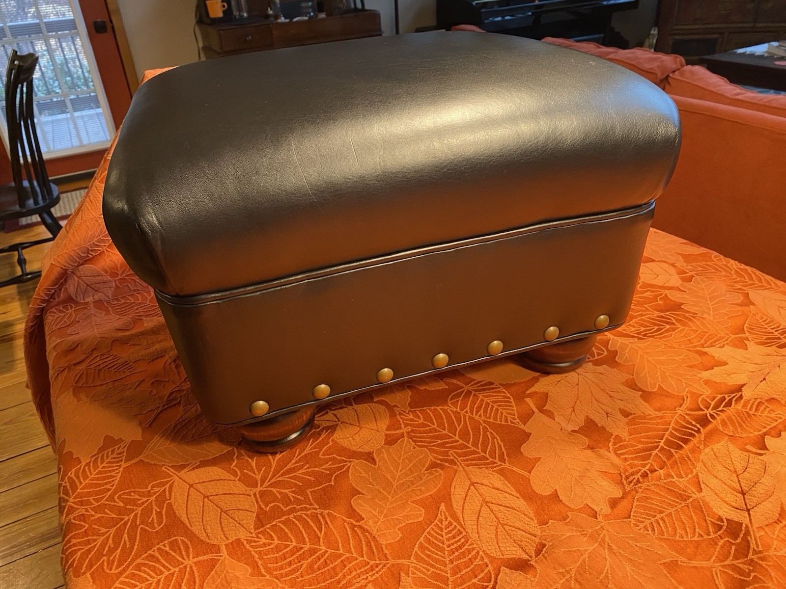 Hancock & Moore Leather Footstool 099