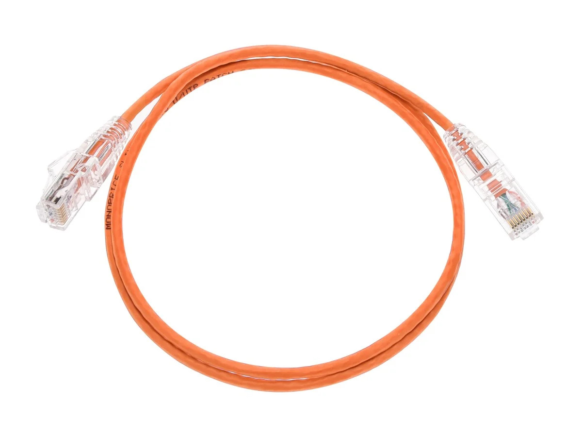 Monoprice Cat6 Ethernet Patch Cable - 3 feet - Orange | Snagless RJ45 Stranded