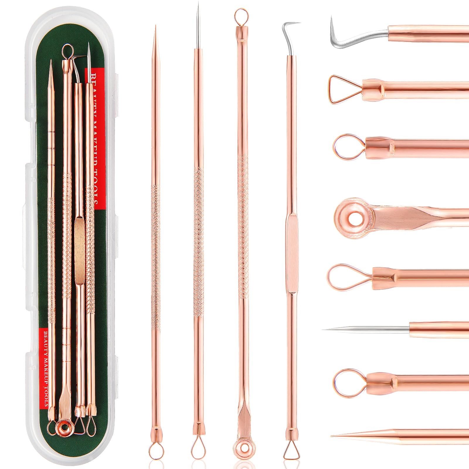 FEITA Blackhead Remover Pimple Comedone 1 Count (Pack of 4), Rose-glod 4pcs