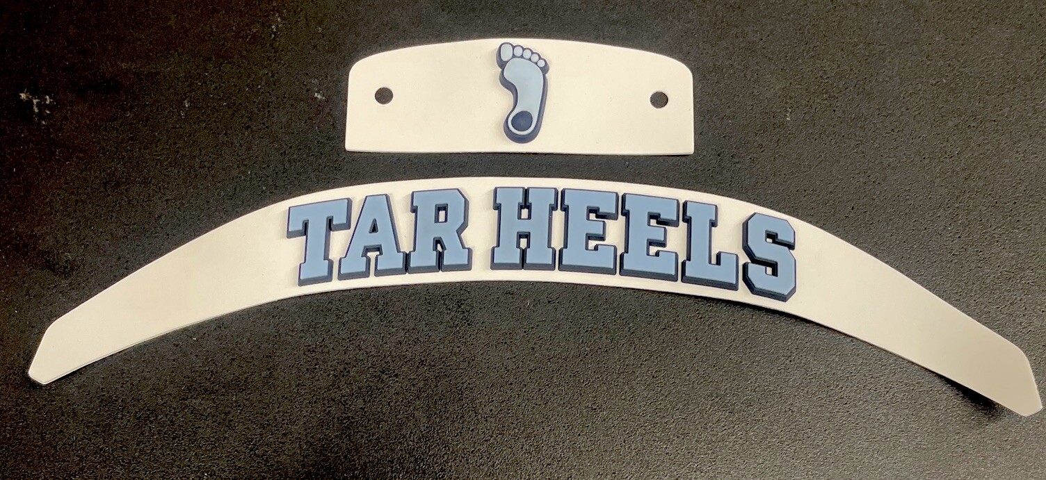 3D Bumpers - North Carolina Speed Set for a Full Size Football Helmet
