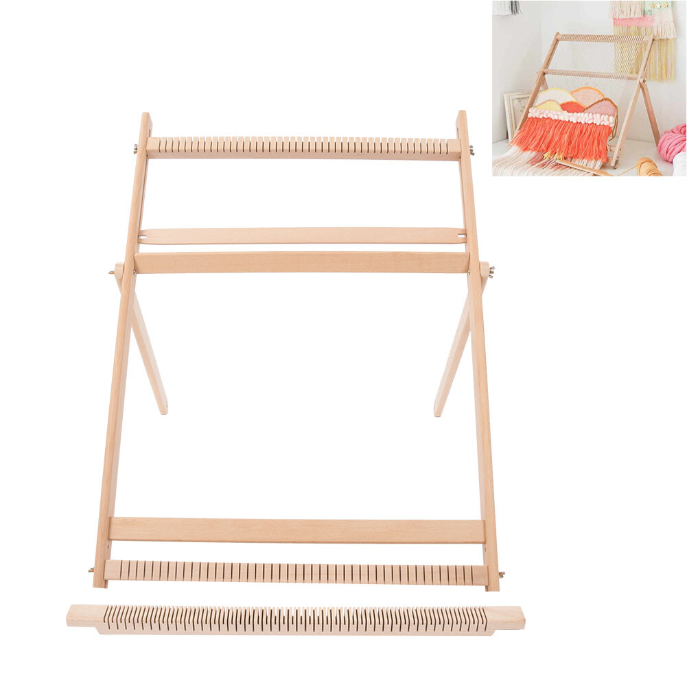 Adjustable Weaving Frame Solid Wood Blanket Scarf DIY Sewing Machine♡