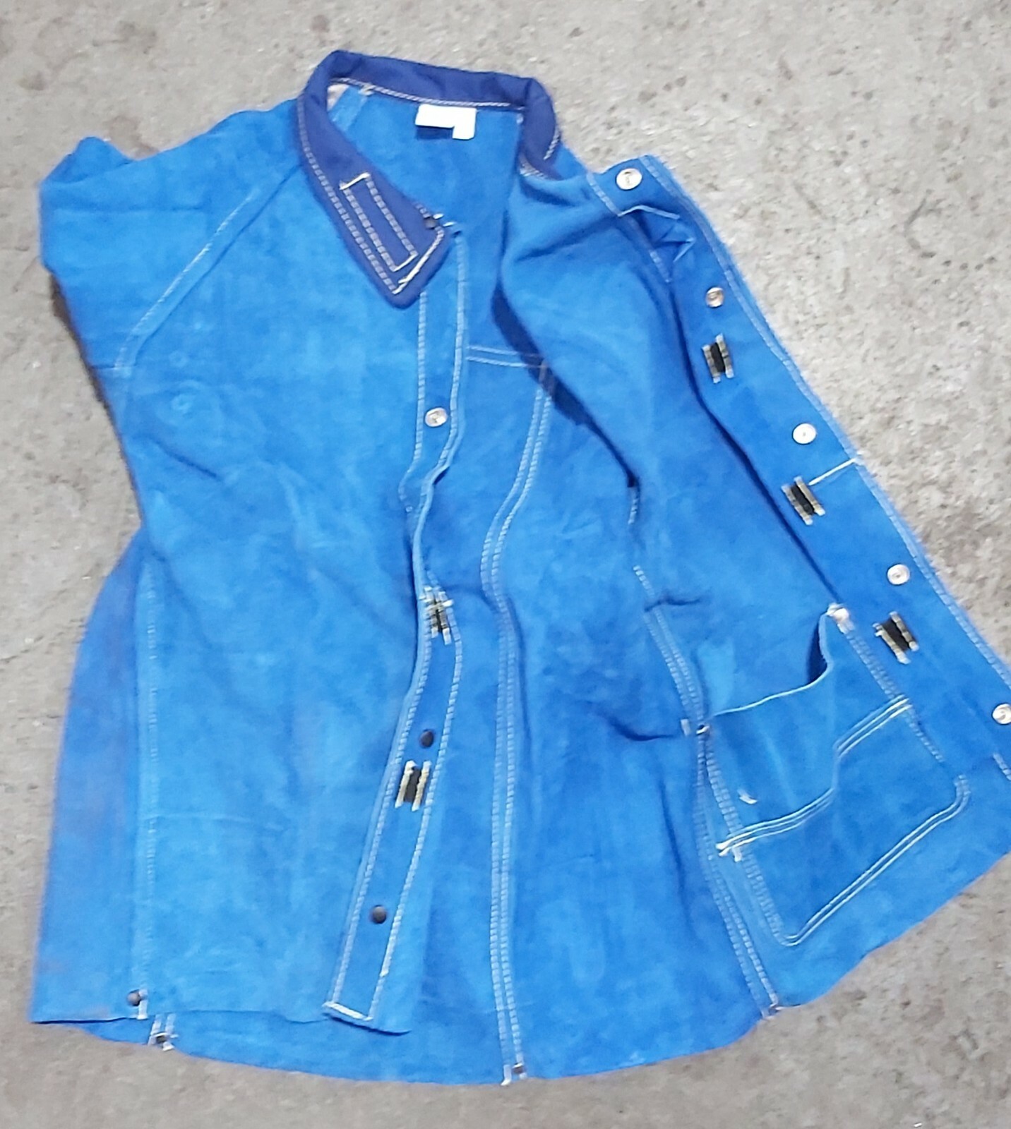 BLUESHIELD Leather Welding Jacket Blue XLARGE