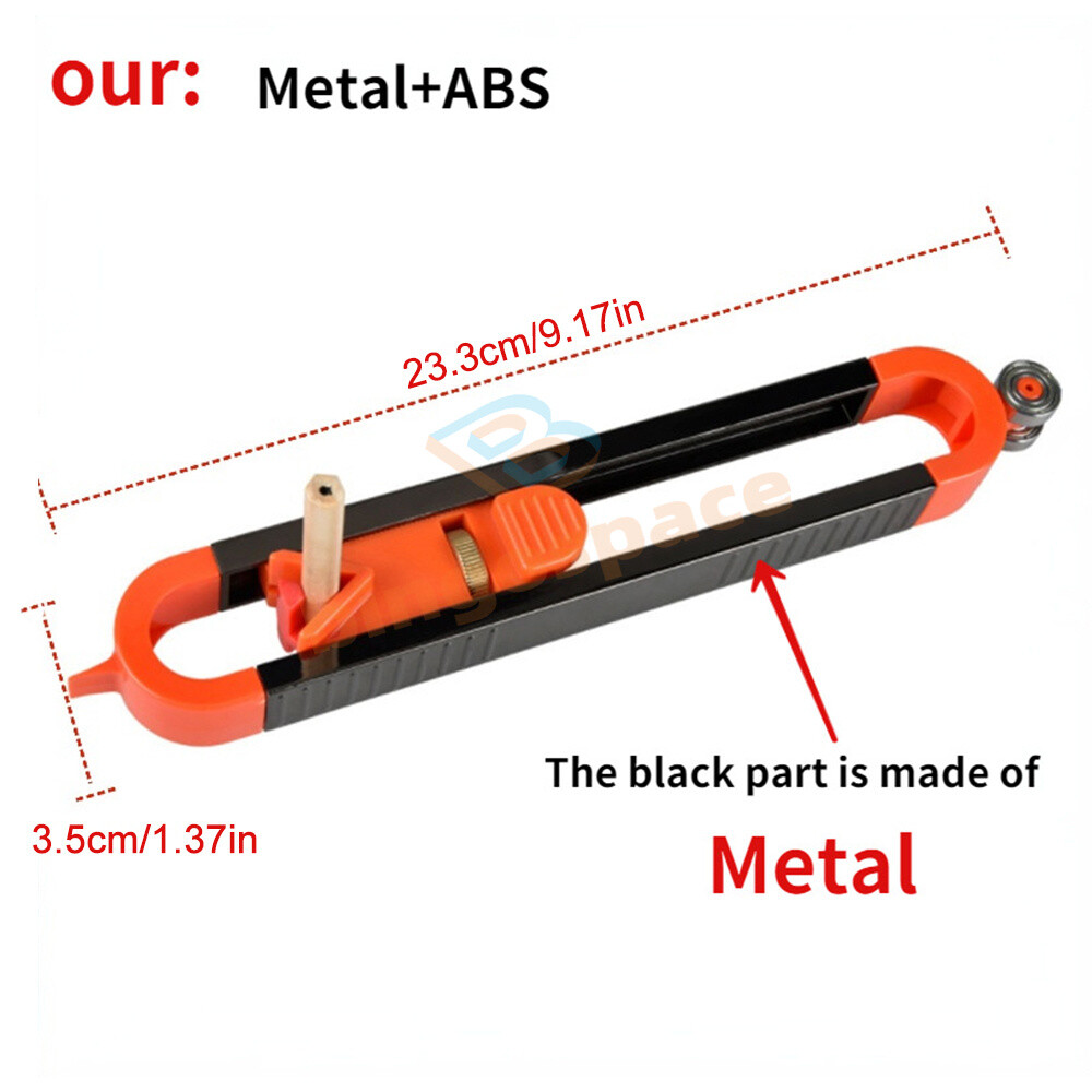 Profile Scribing Ruler Contour Gauge W/ Lock Adjustable Locking Woodworking Tool