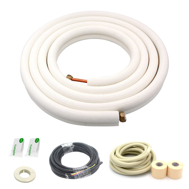 Taderuily 16 Ft Mini Split Line Setair Conditioning Copper Tubing Pipe
