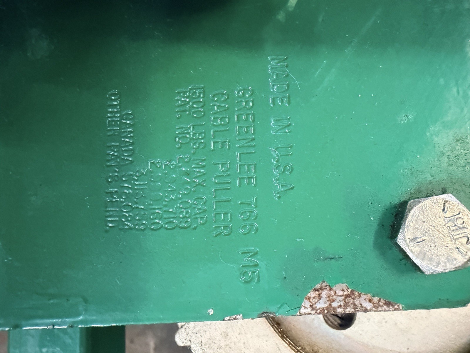 Greenlee 766 M5 Cable Puller 1500lbs Max Pull Complete