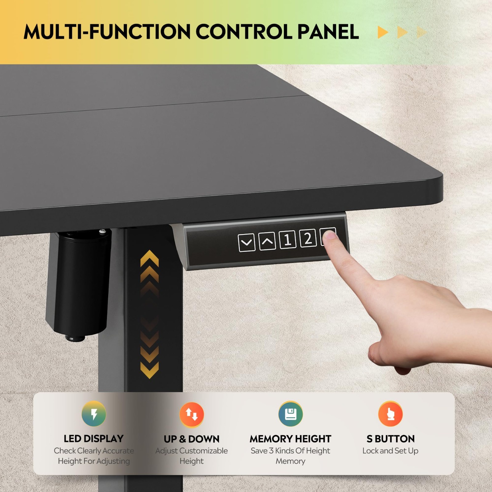 48 Inch Electric Standing Desk Adjustable Height Stand up Desk Computer Desk