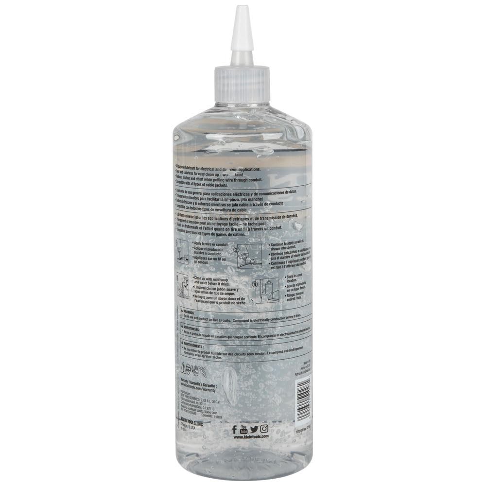Klein Tools 51028 Clear Lubricant, Made in USA, Premium Synthetic Clear Electric