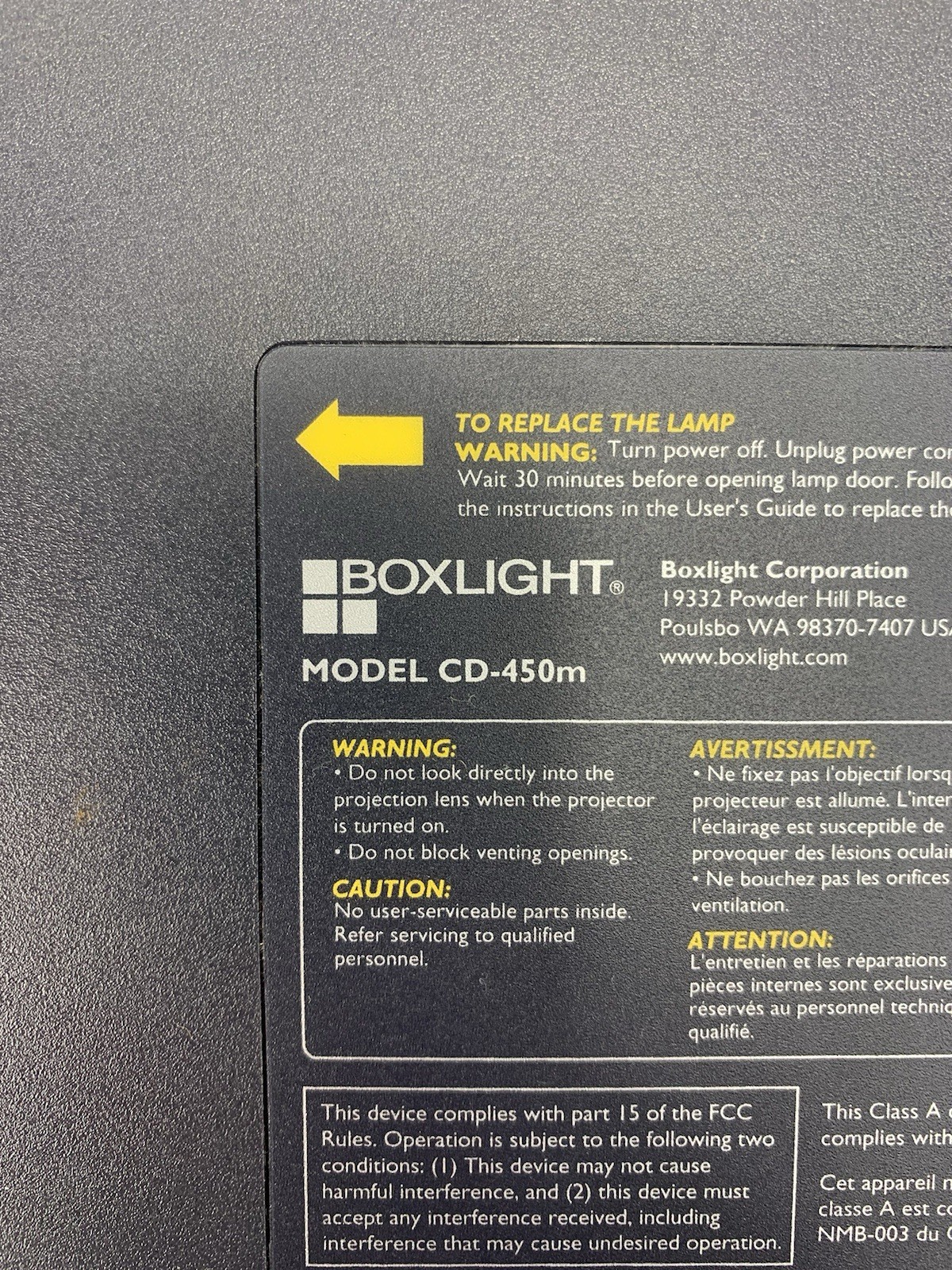 Boxlight CD-450m LCD Projector