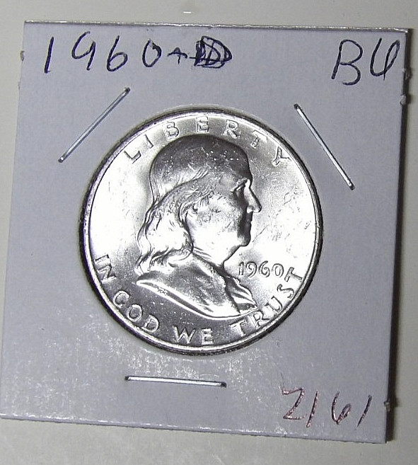 BU 1960-D Franklin Silver Half Dollar Uncirculated Denver Mint (81225)