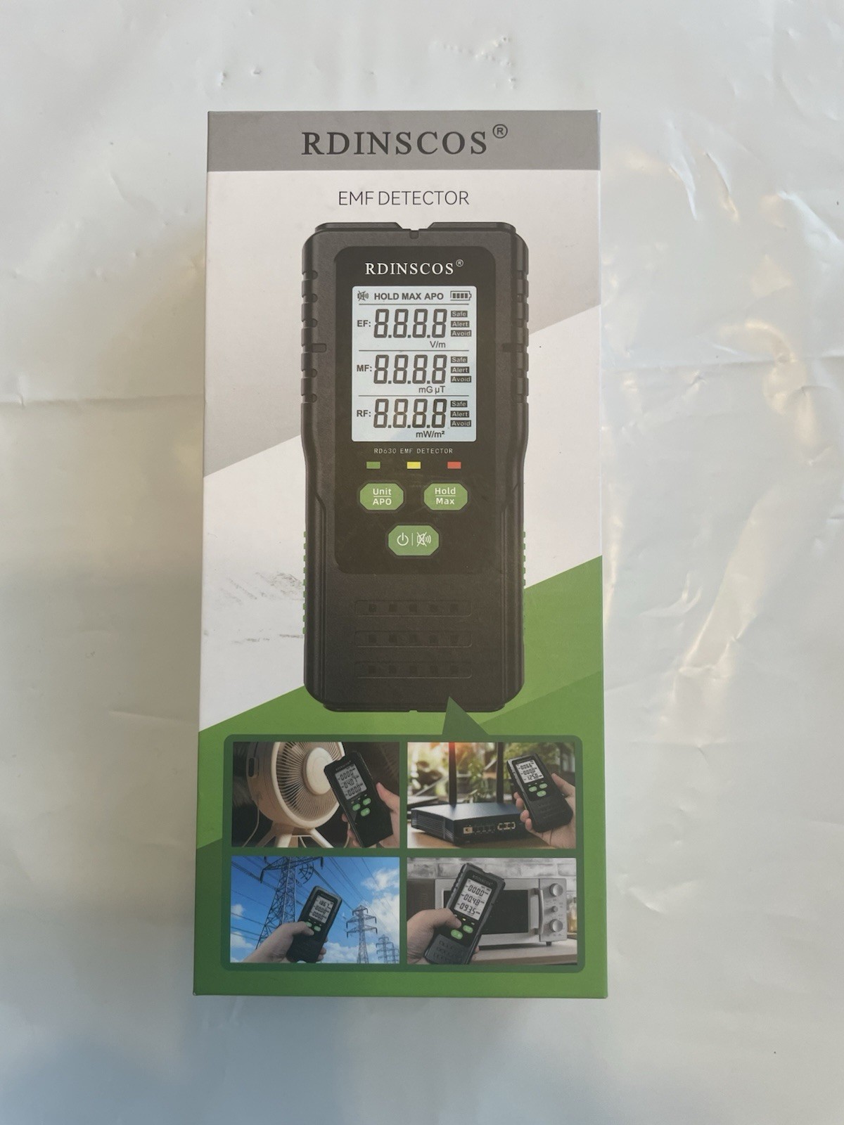 RDINSCOS EMF Detector Detect Types of Electromagnetic Radiation Field in 1 Meter