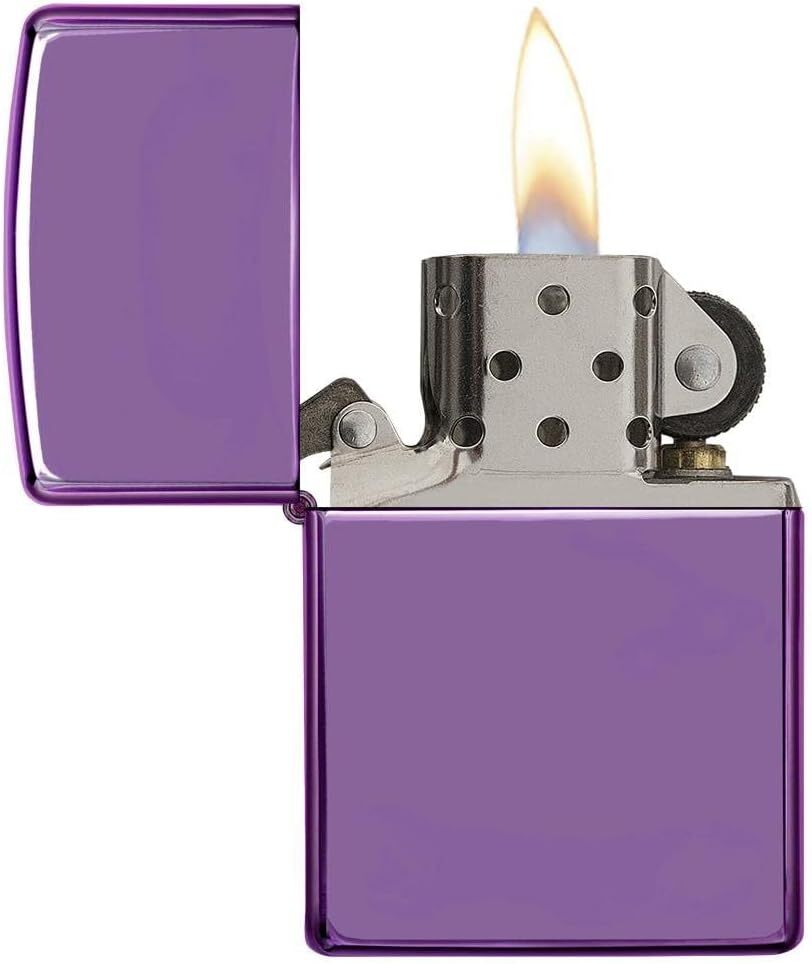 Zippo Lighter- Personalized Engrave Unique Colored Purple #24747