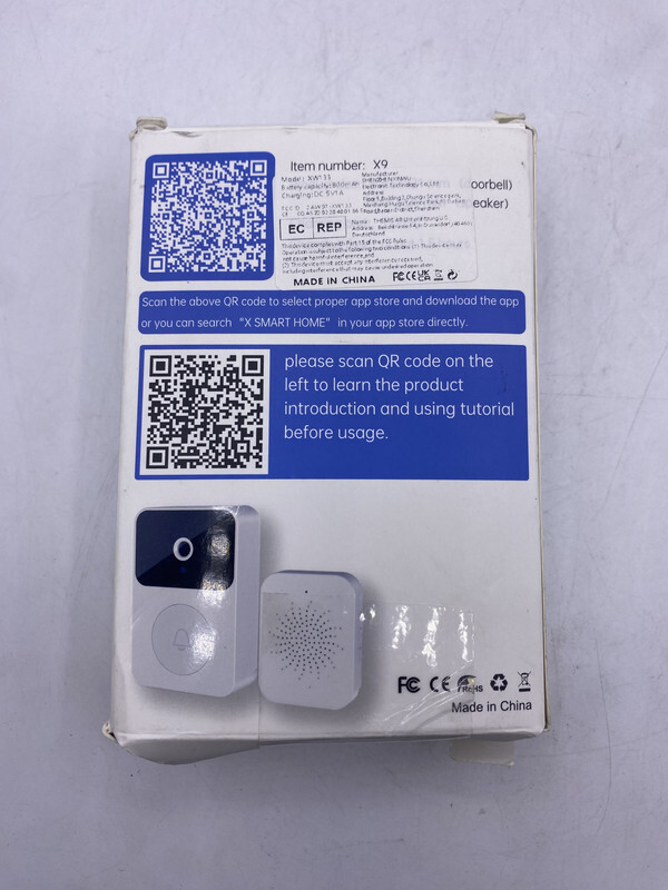 X9 XW133 VISUALIZABLE SMART DOORBELL
