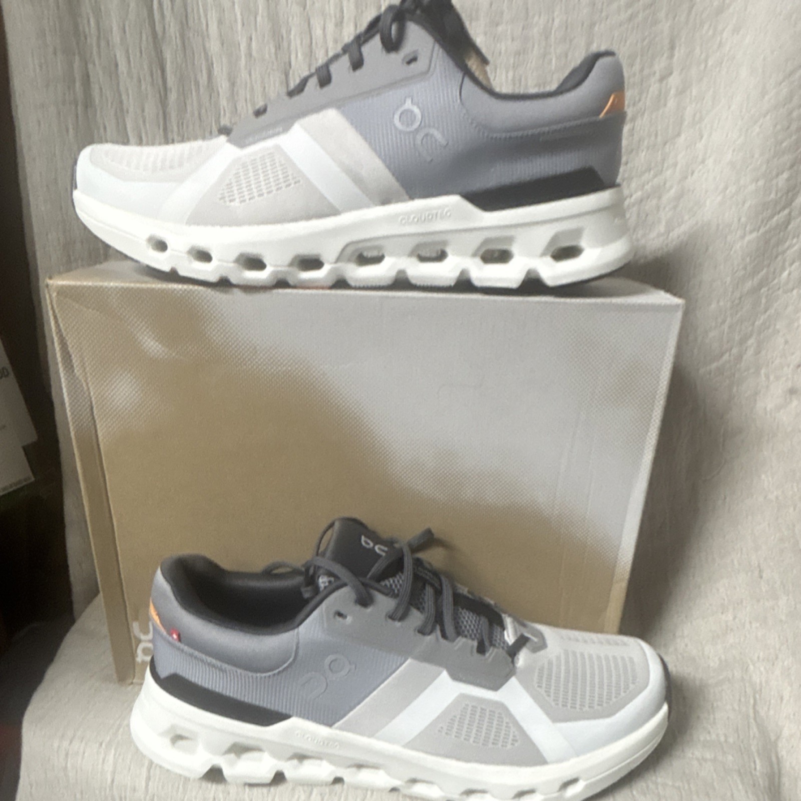 On Cloudrunner 2 Men's Running Shoes Wolf Ivory US 14 MPN 3ME10142880