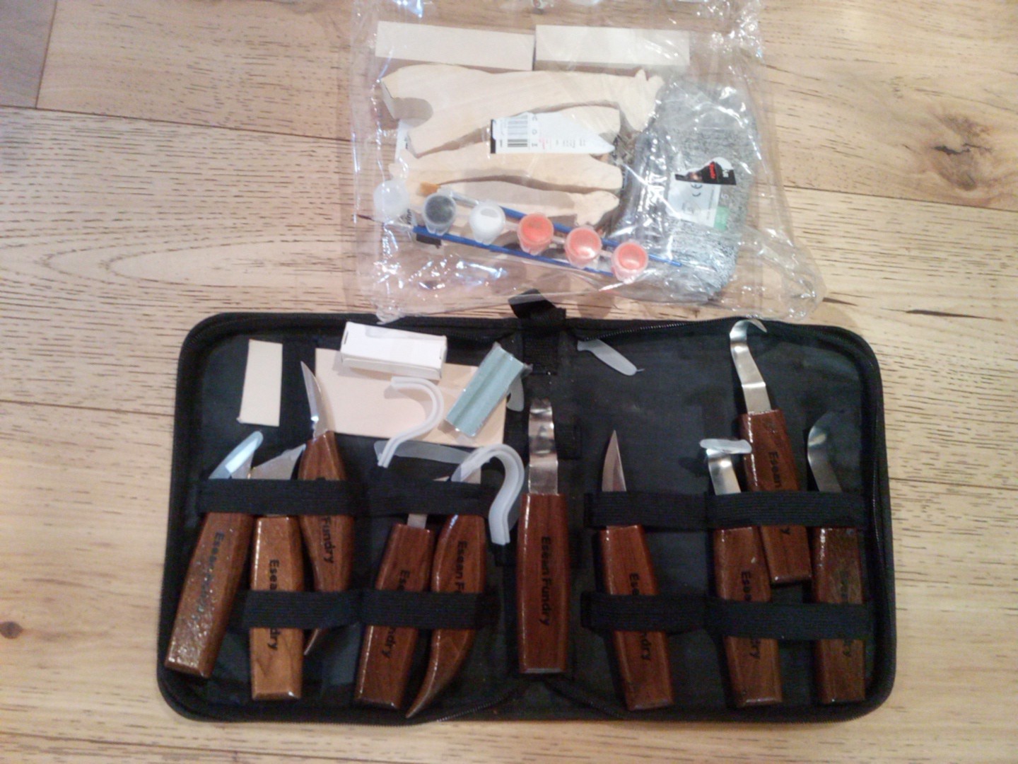 Wood Carving Kit Giraffe DIY Kits for Hobbies Whittling Knife Kit+Paint set 22PC