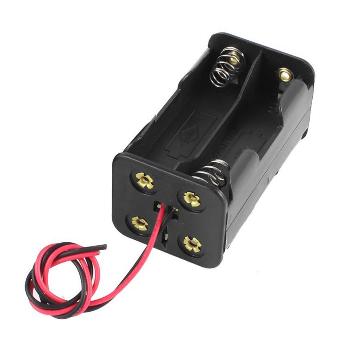 6V Battery Box Dual Slot Holder Case for 4 Packs Standard AA 2A Batteries