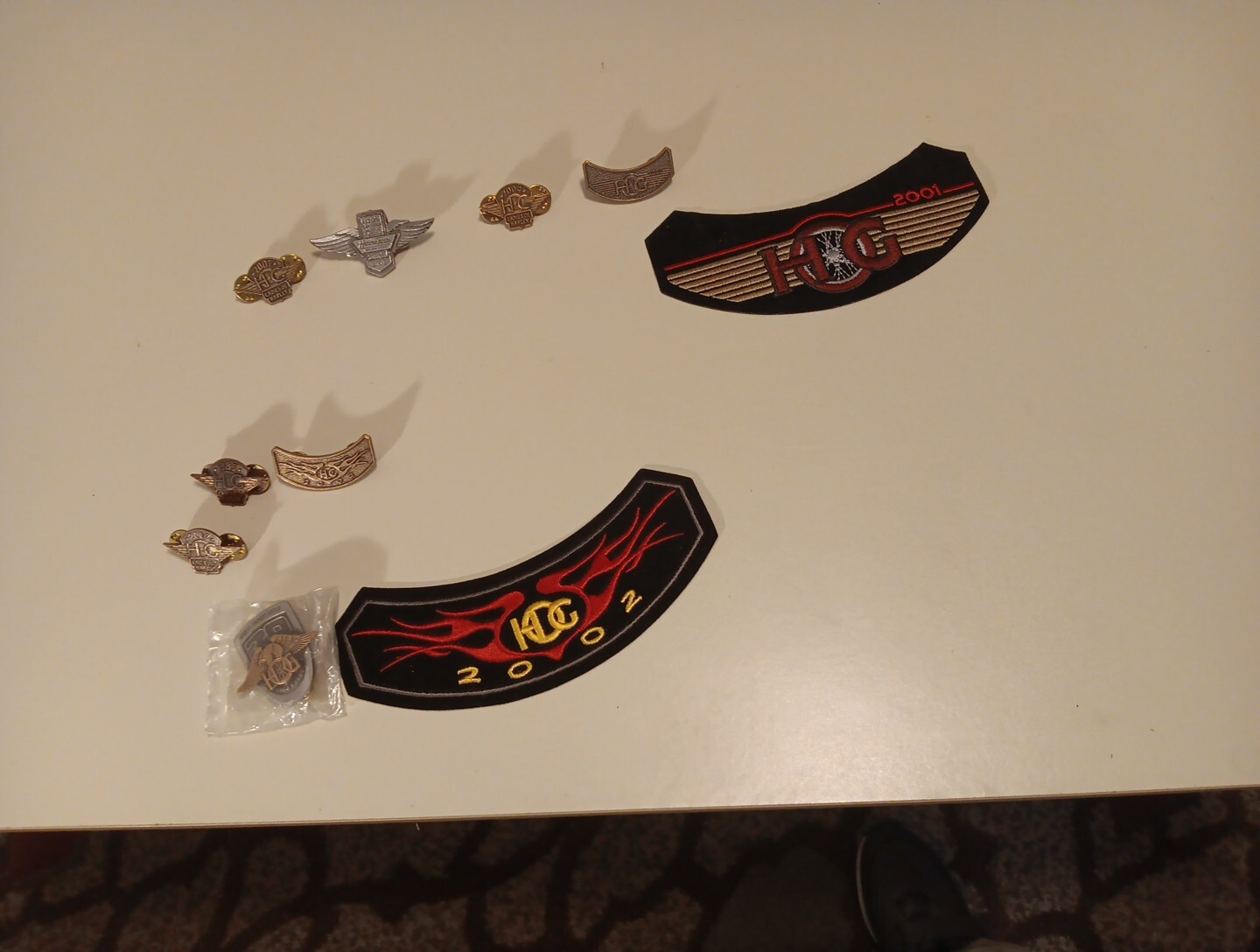 NEW 2001,2002 Patch And Pin Lot HOG Harley Davidson Owners Group 