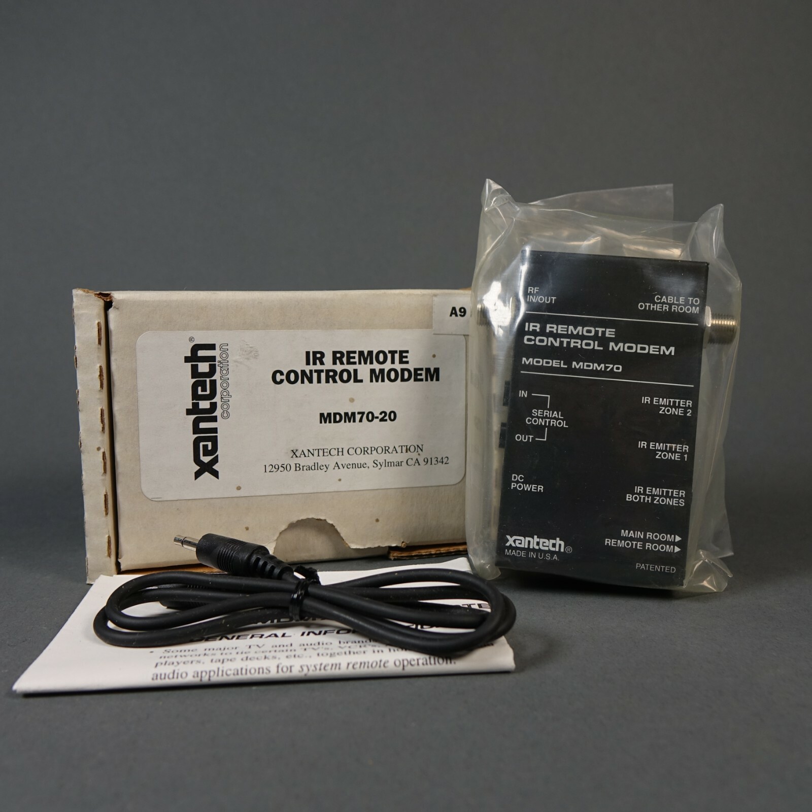 Xantech MDM70-20 IR Remote Control Modem w/ Manual - New in Box