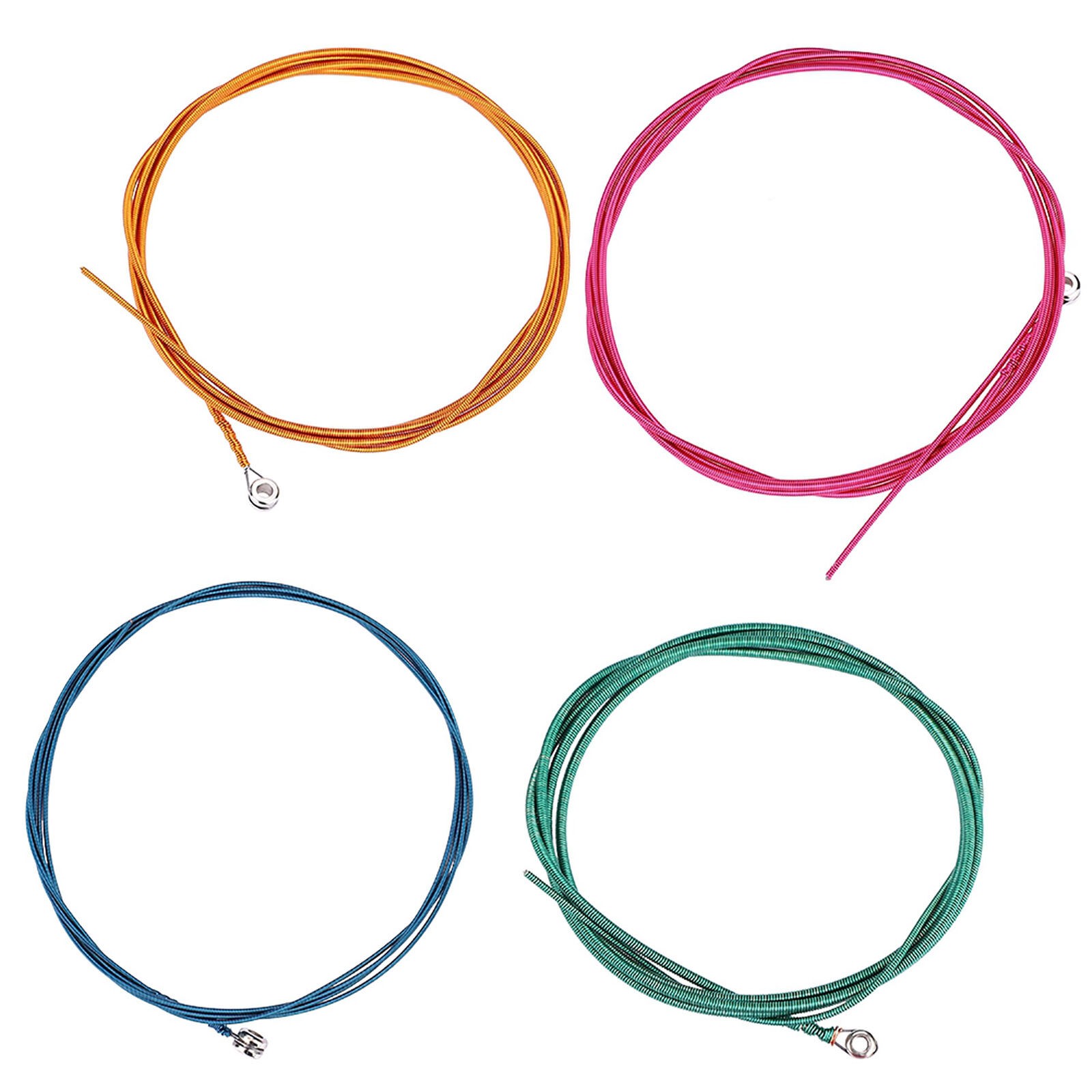 4Pcs Bass Strings, Steel Bass Guitar Strings Four Color Bass Guitar Strings