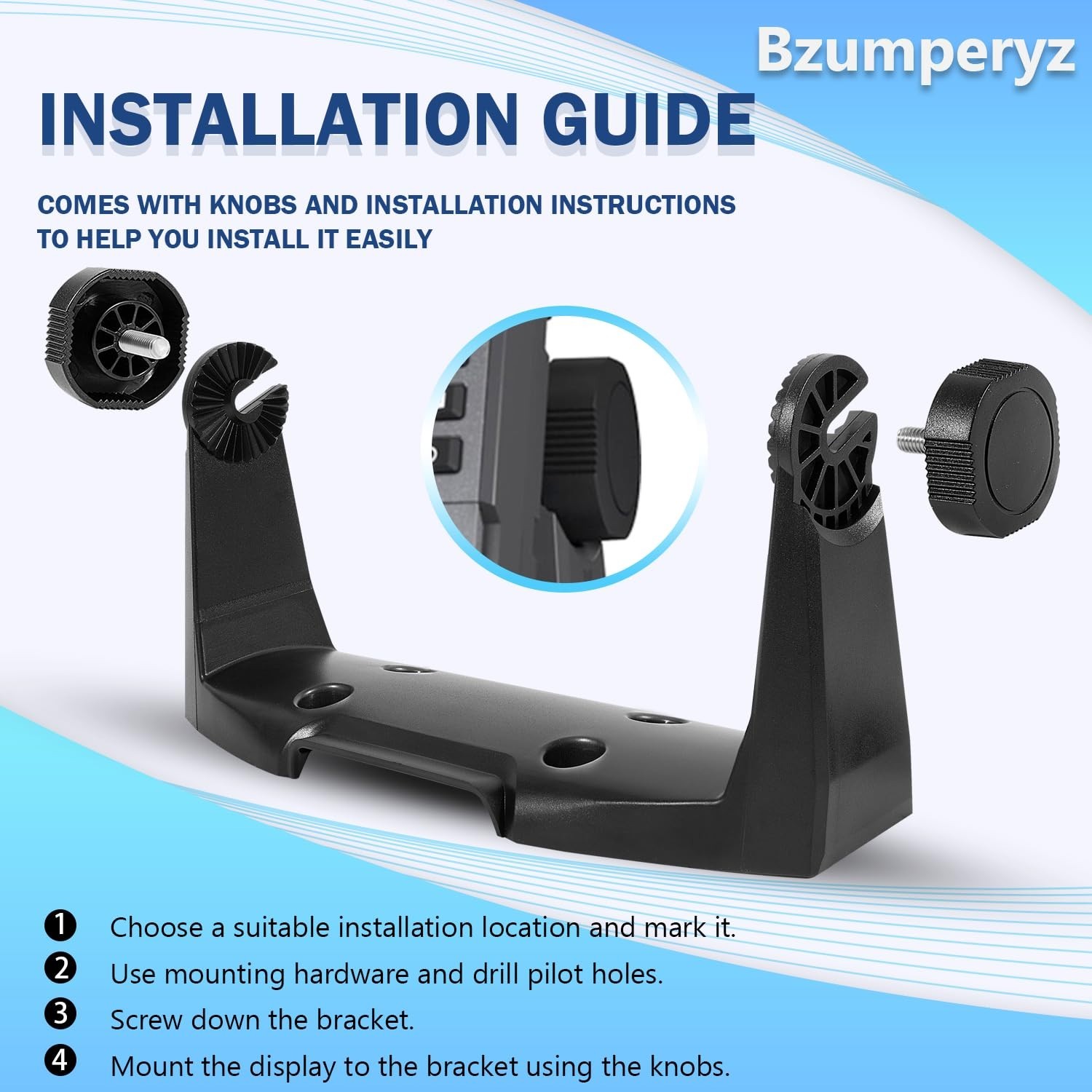 Upgrade Gimbal Mounting Bracket with Knobs for Lowrance HDS-7, Elite, Hook 7