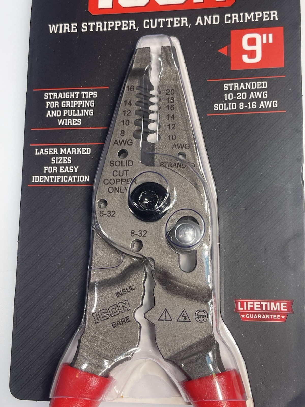 Icon 9” Wire Stripper Cutter Crimper PWCC-9