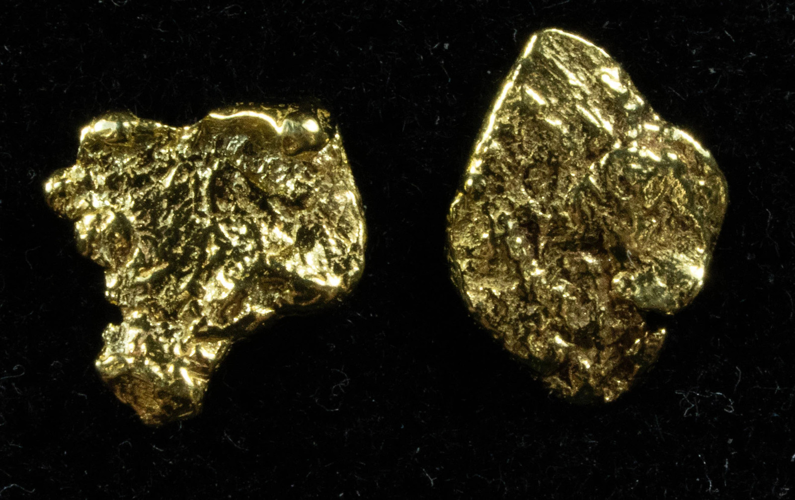 #605 Alaskan-Yukon BC Natural Gold Nugget Earrings 1.83 Grams