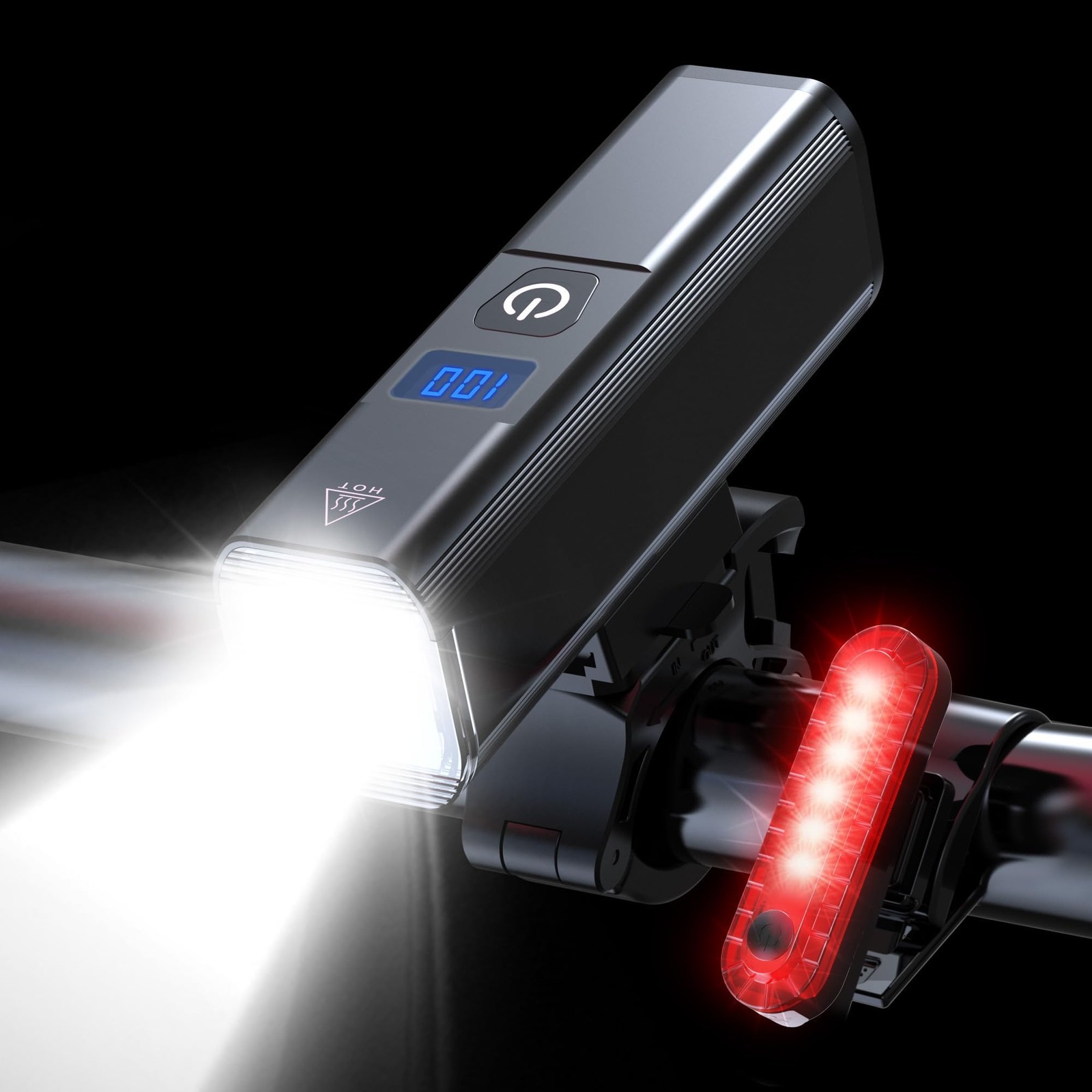 2026 New Bike Lights for Night Riding, Aluminum 1200 Lumens Rechargeable 6000...