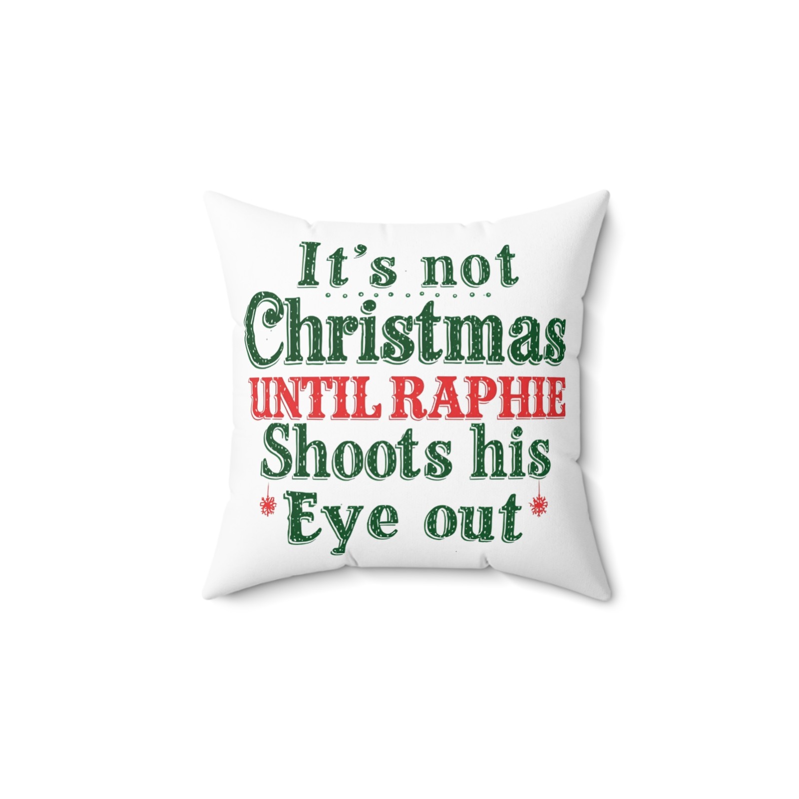 A Christmas Story Ralphie Pillow, Holiday Throw Pillow Gift, Spun Polyester
