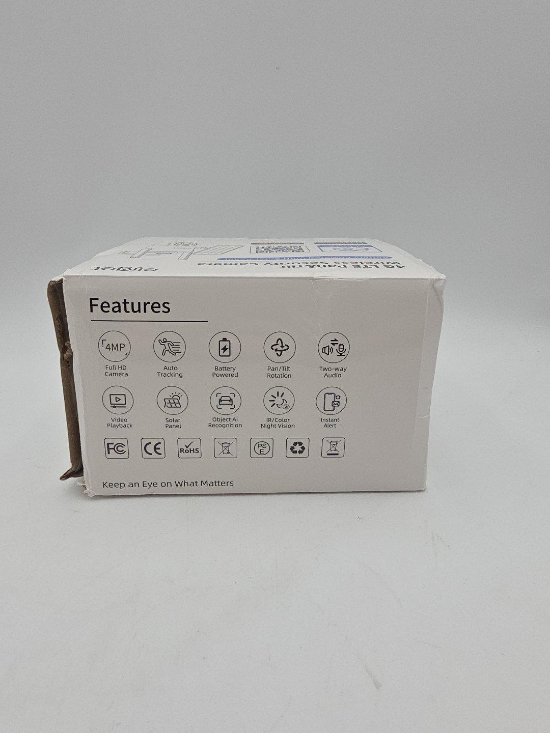 Eljget 4G LTE Cellular Solar Wireless Security Camera + Memory Card