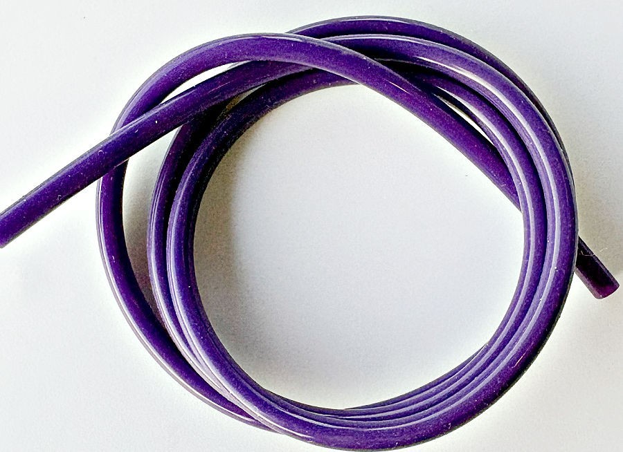 Package of 3ft section of 4mm ID x 6mm OD Silicone Tubing/Purple