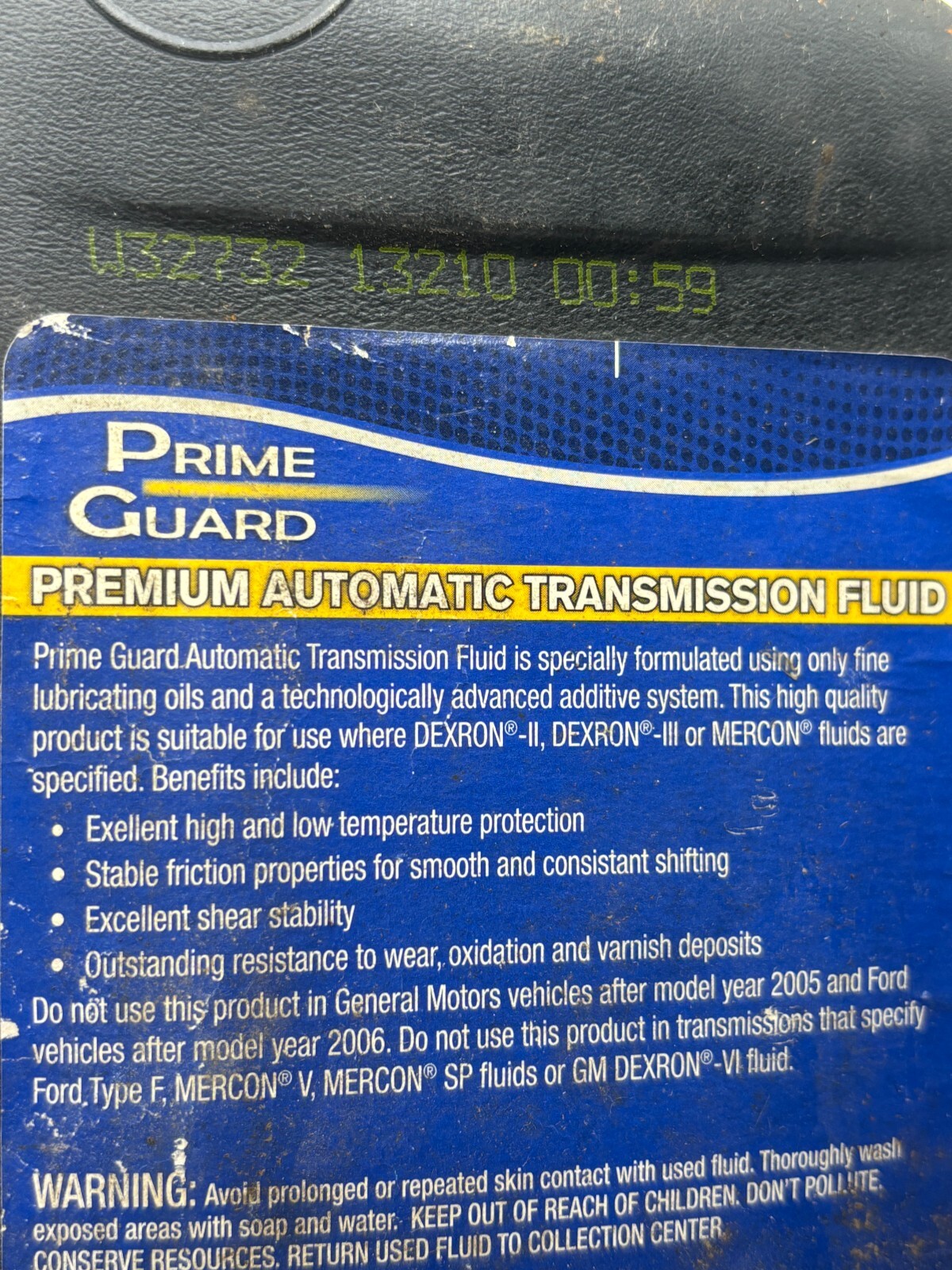 Prime Guard Premium Automatic Transmission Fluid ATF - 1 US Quart - 41398746 ✅
