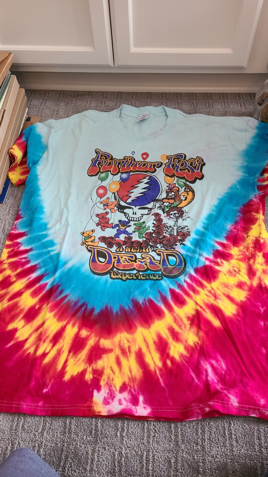 Vintage Grateful Dead Further Fest Tie Dye late 1990s Mint Near Dead Experience