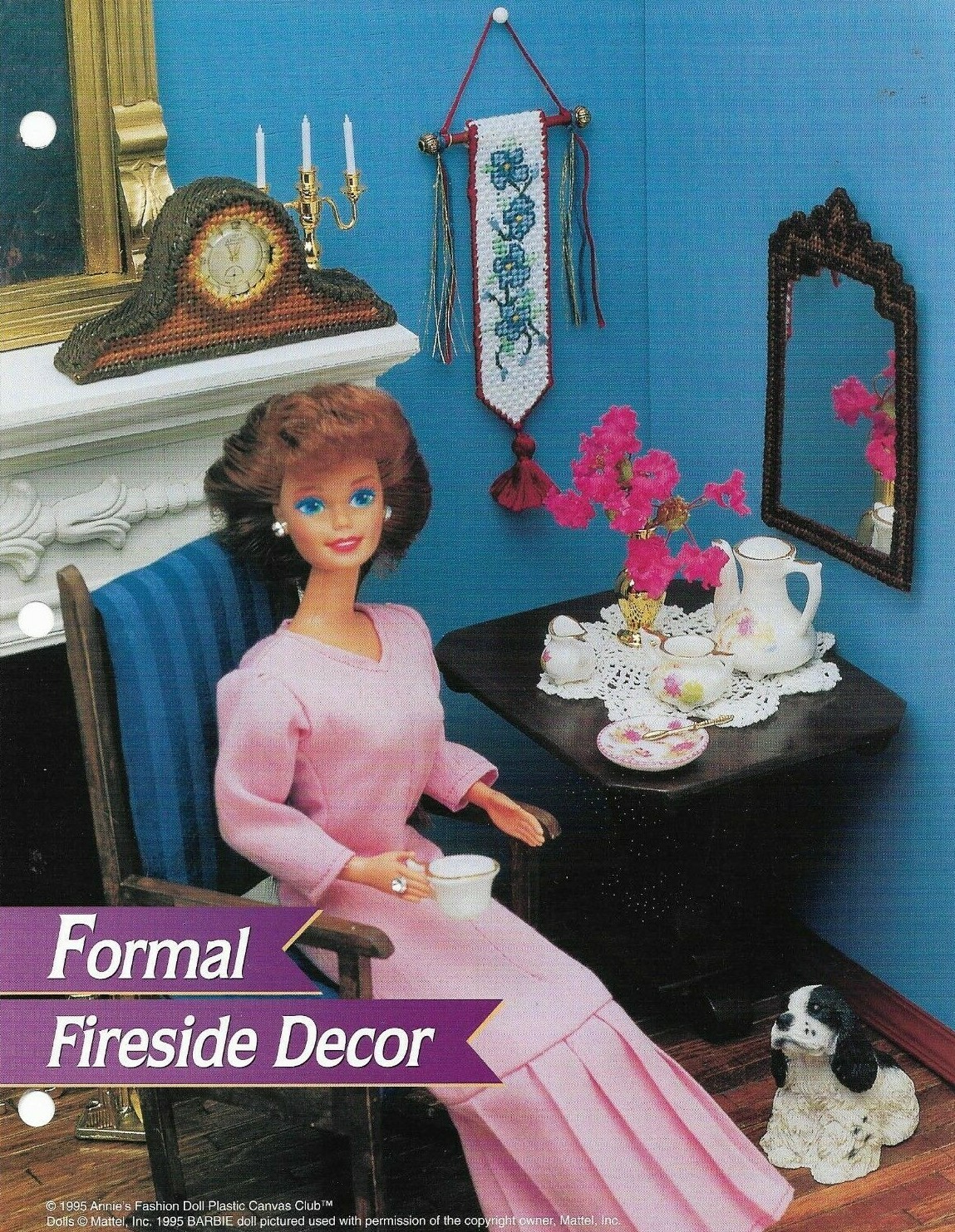 NEW FORMAL FIRESIDE DECOR FASHION DOLL ANNIE PLASTIC CANVAS PATTERN INSTRUCTIONS