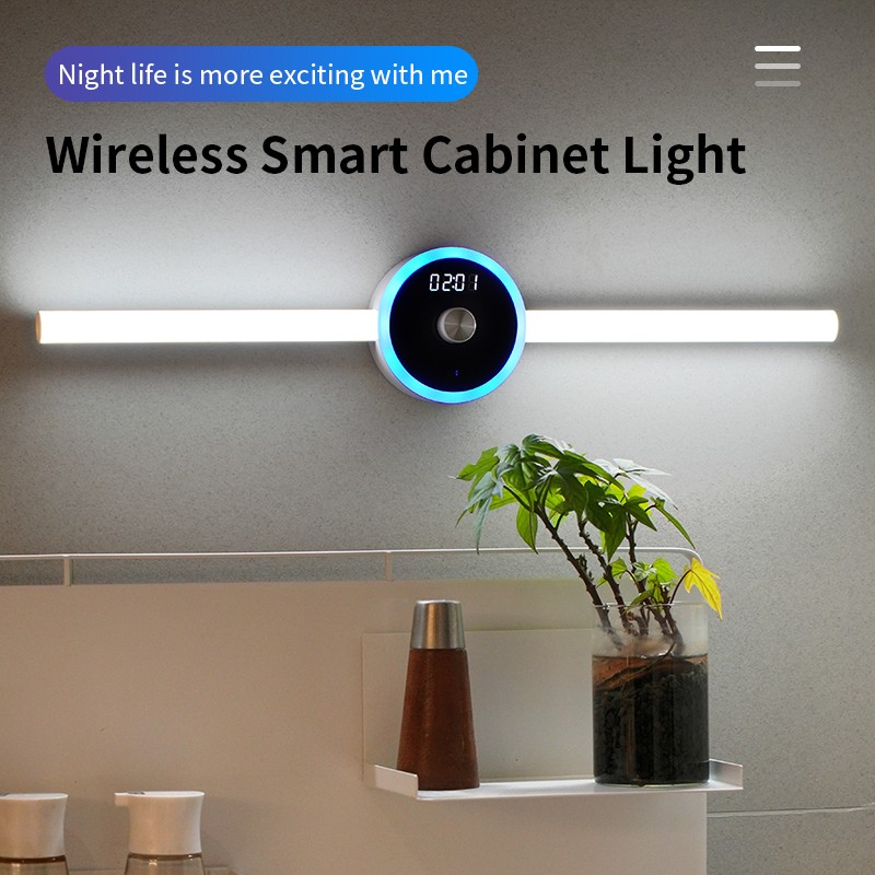 Motion Sensor Cabinet Light Clock Time Sensor LED Light Wardrobe Closet Lighting