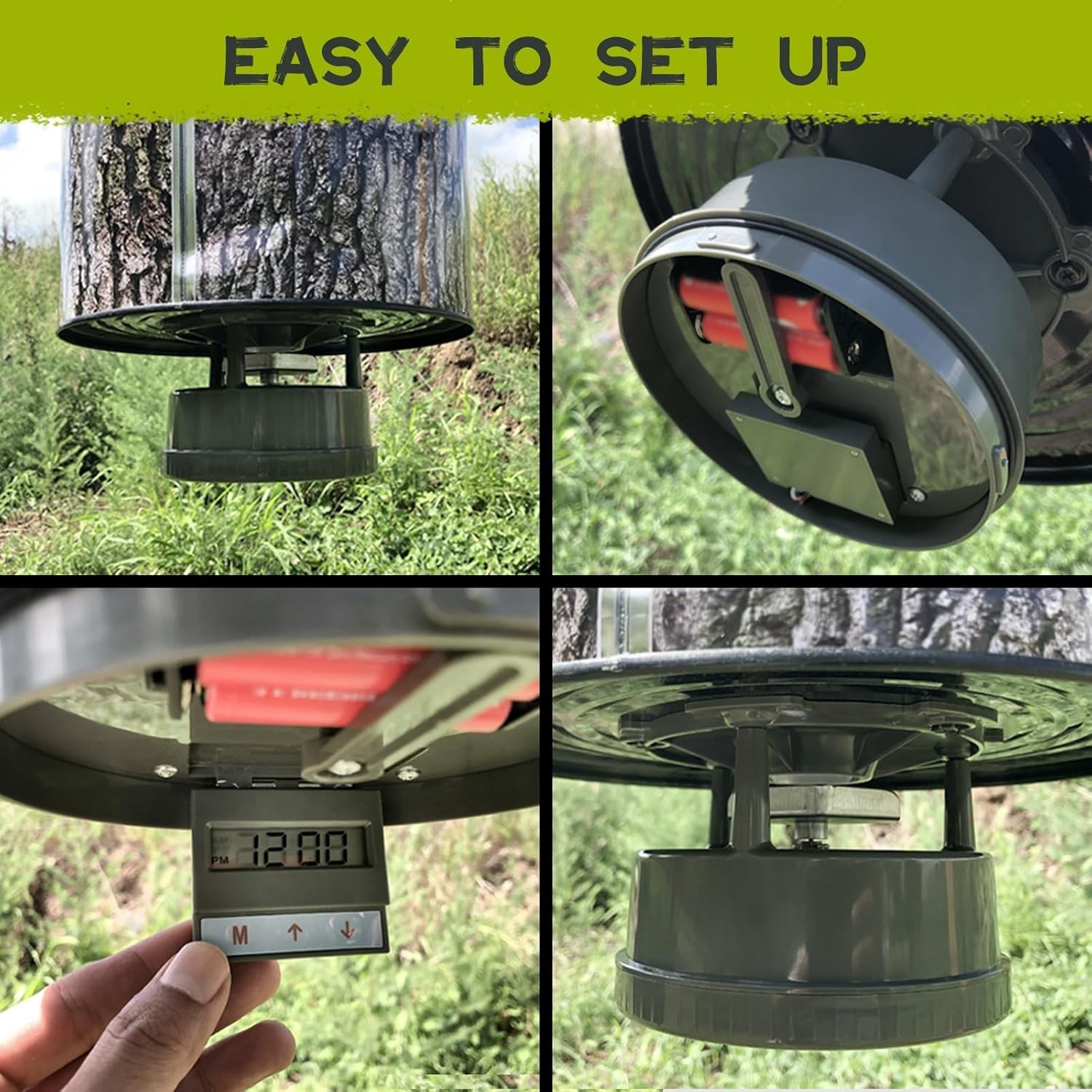 Deer Feeder Kit - Digital Timer - Metal Spin Plate - Easy Setup - All-in-ONE