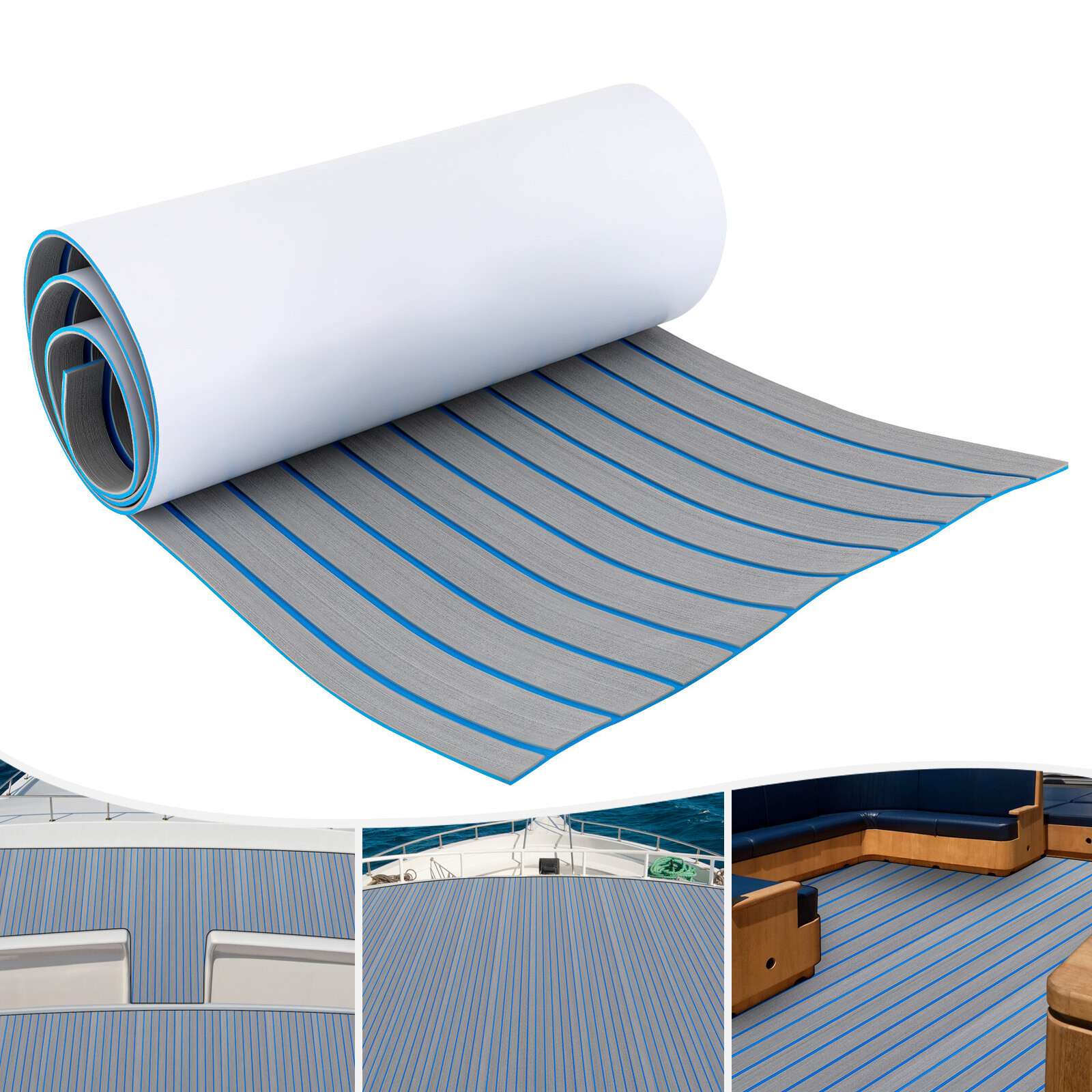 Marine Yacht Flooring EVA Foam Boat Decking Sheet Mat Faux Teak Decking Carpet